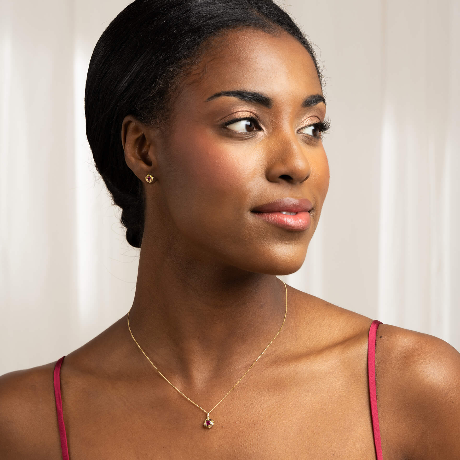 Fura Ruby Stud Earrings