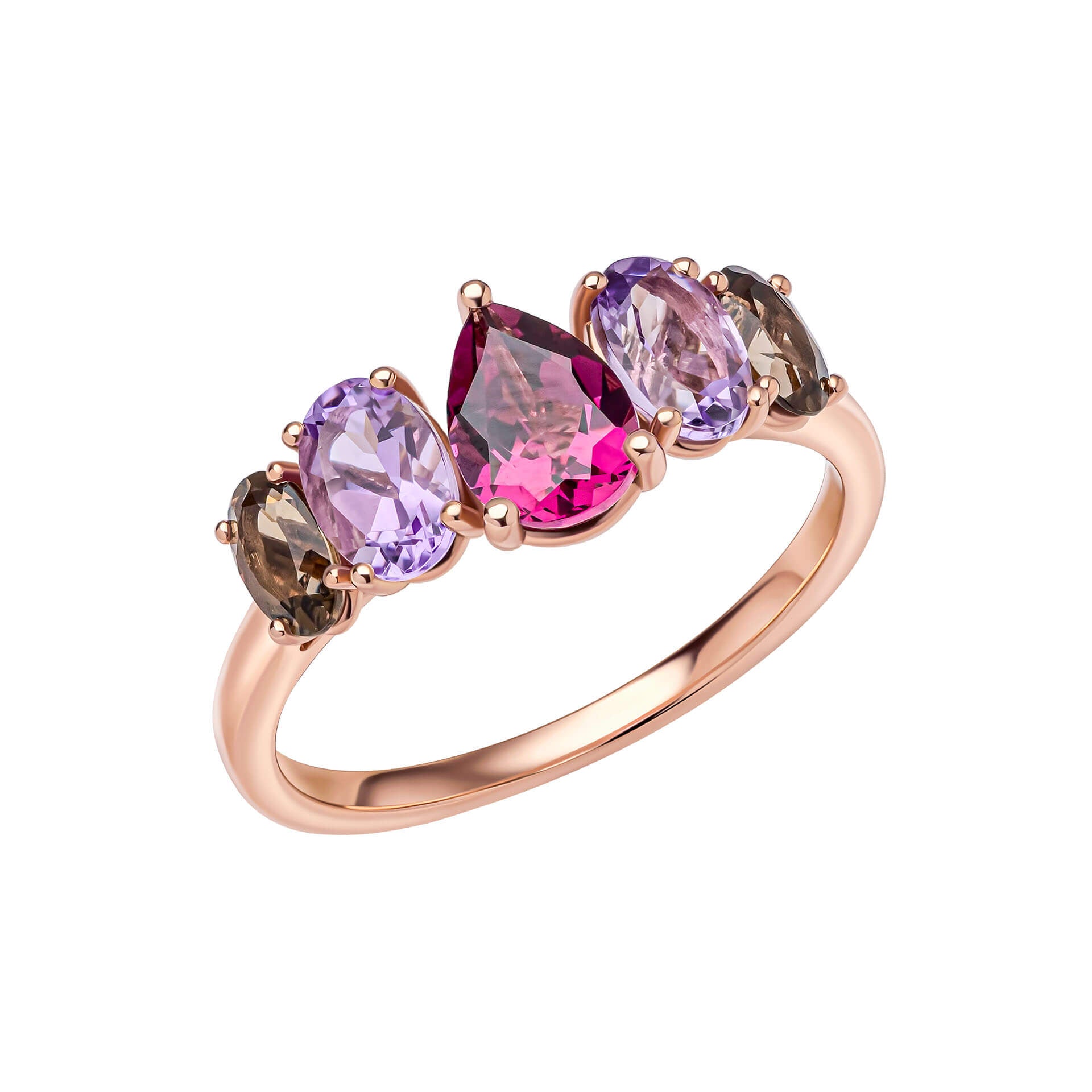 Semi-Precious Cluster Ring