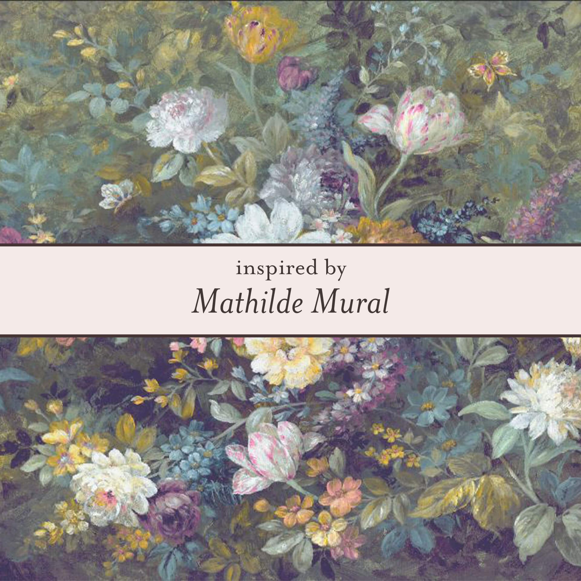 Mathilde Mural Two Tone Floral Drop Earrings