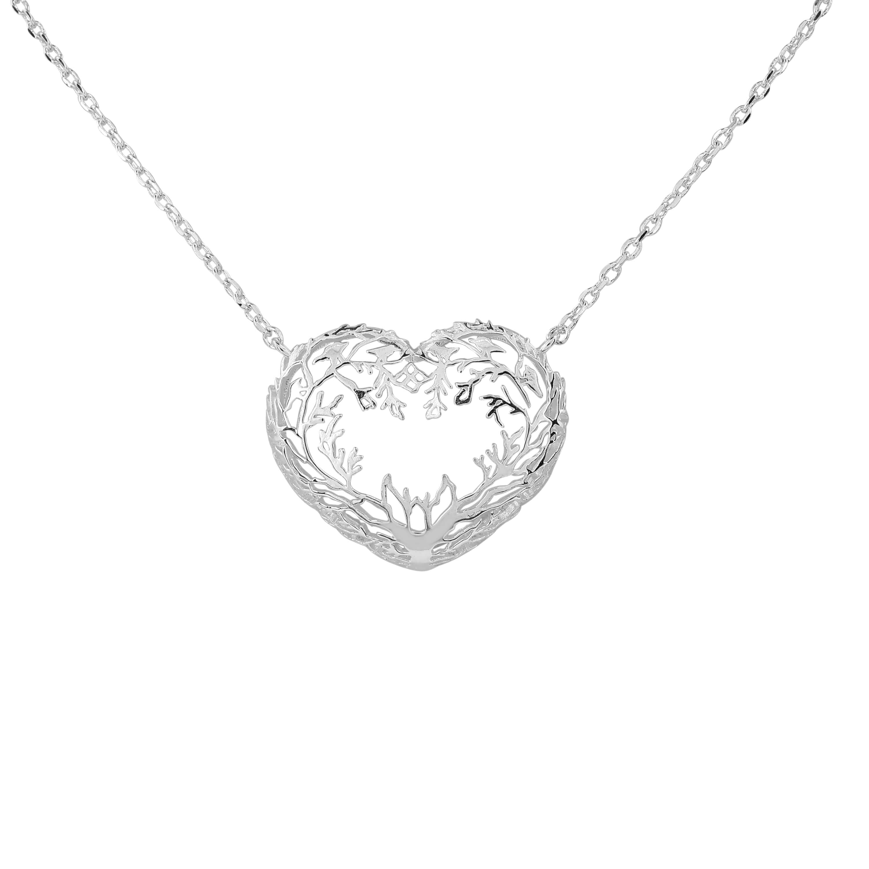 Firbeck Toile Heart Necklace