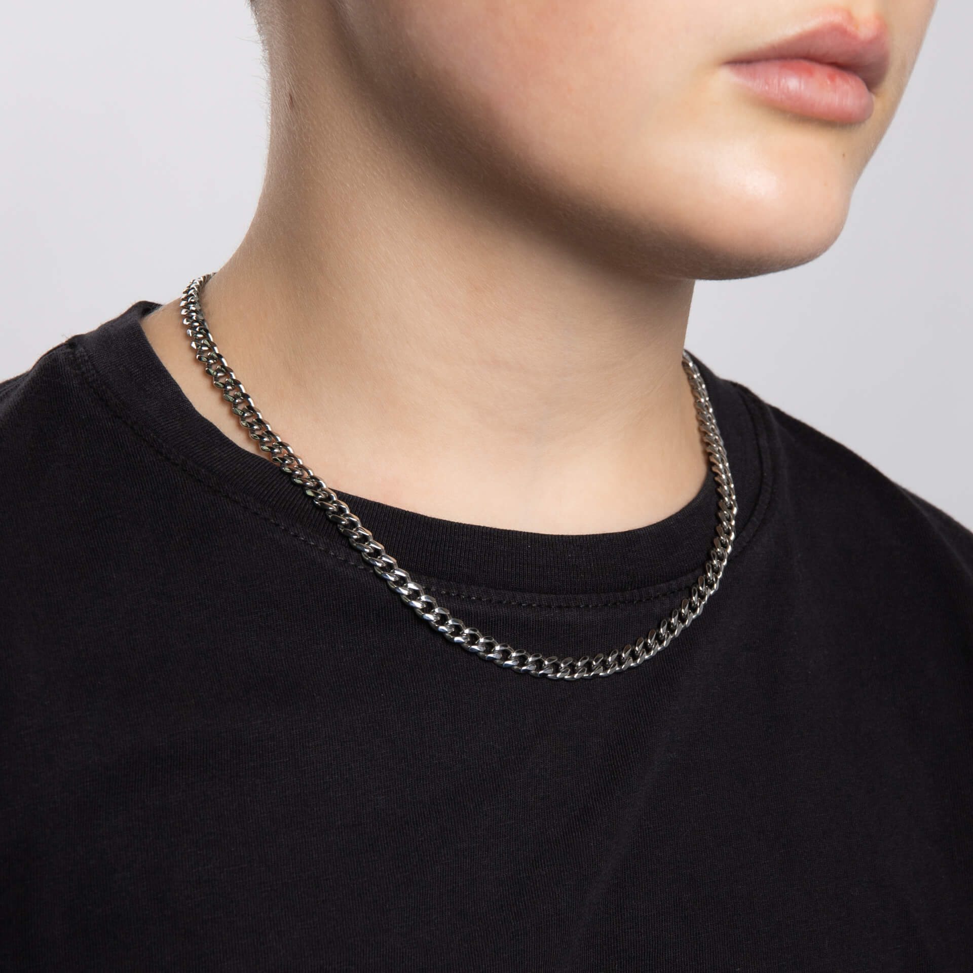 Smaller Fit Stainless Steel Cuban Link Chain Necklace