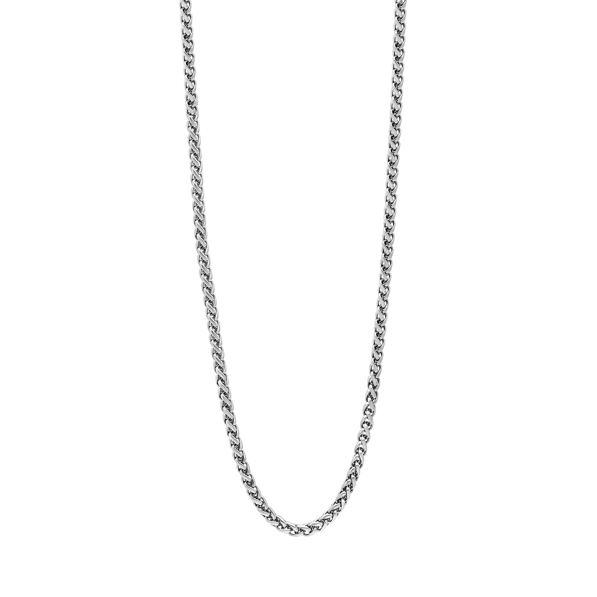 Smaller Fit Stainless Steel Wheat Chain Necklace