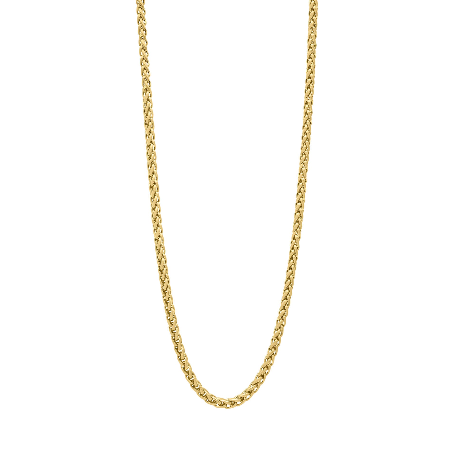 Smaller Fit Stainless Steel Wheat Chain Necklace