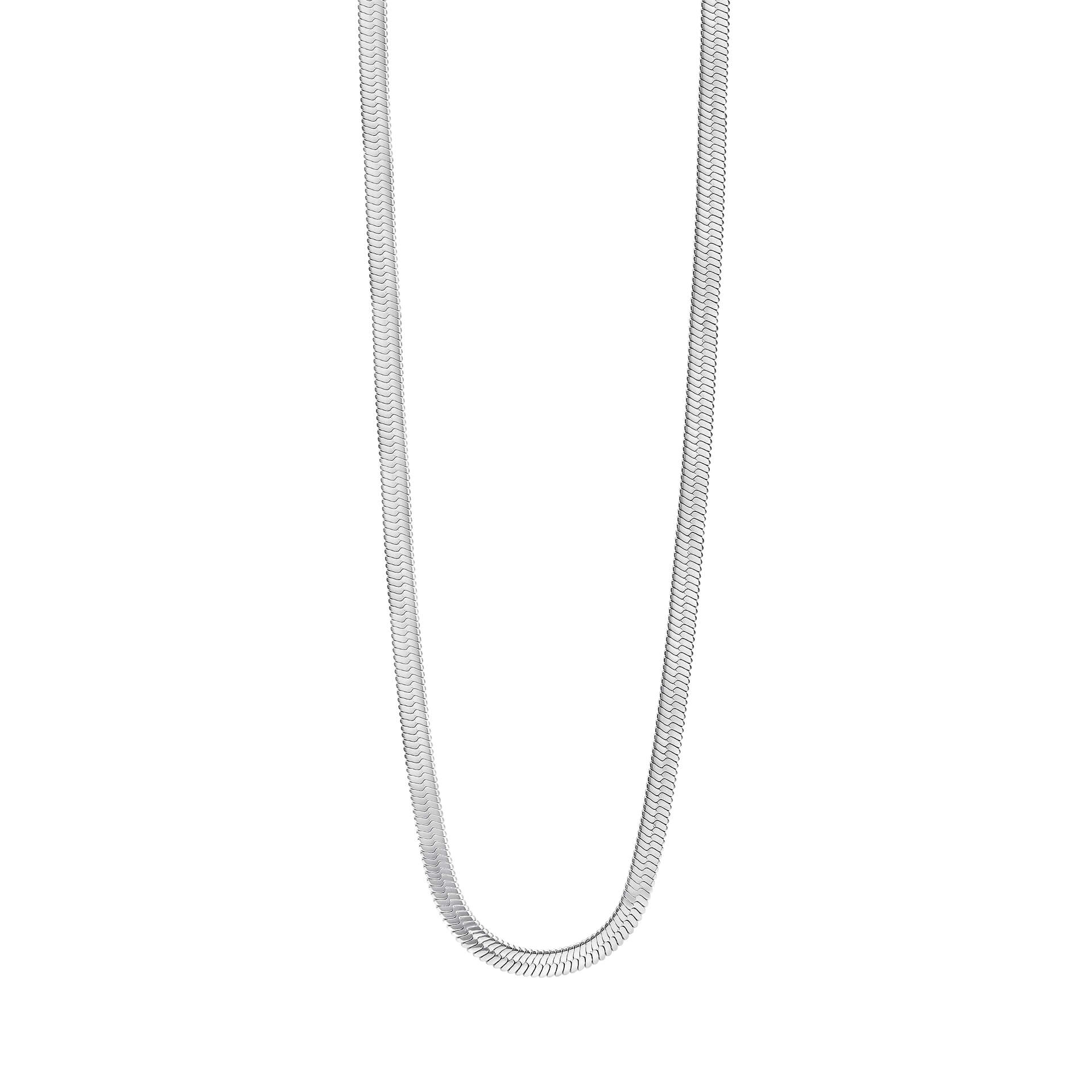 Stainless Steel Herringbone Chain Necklace