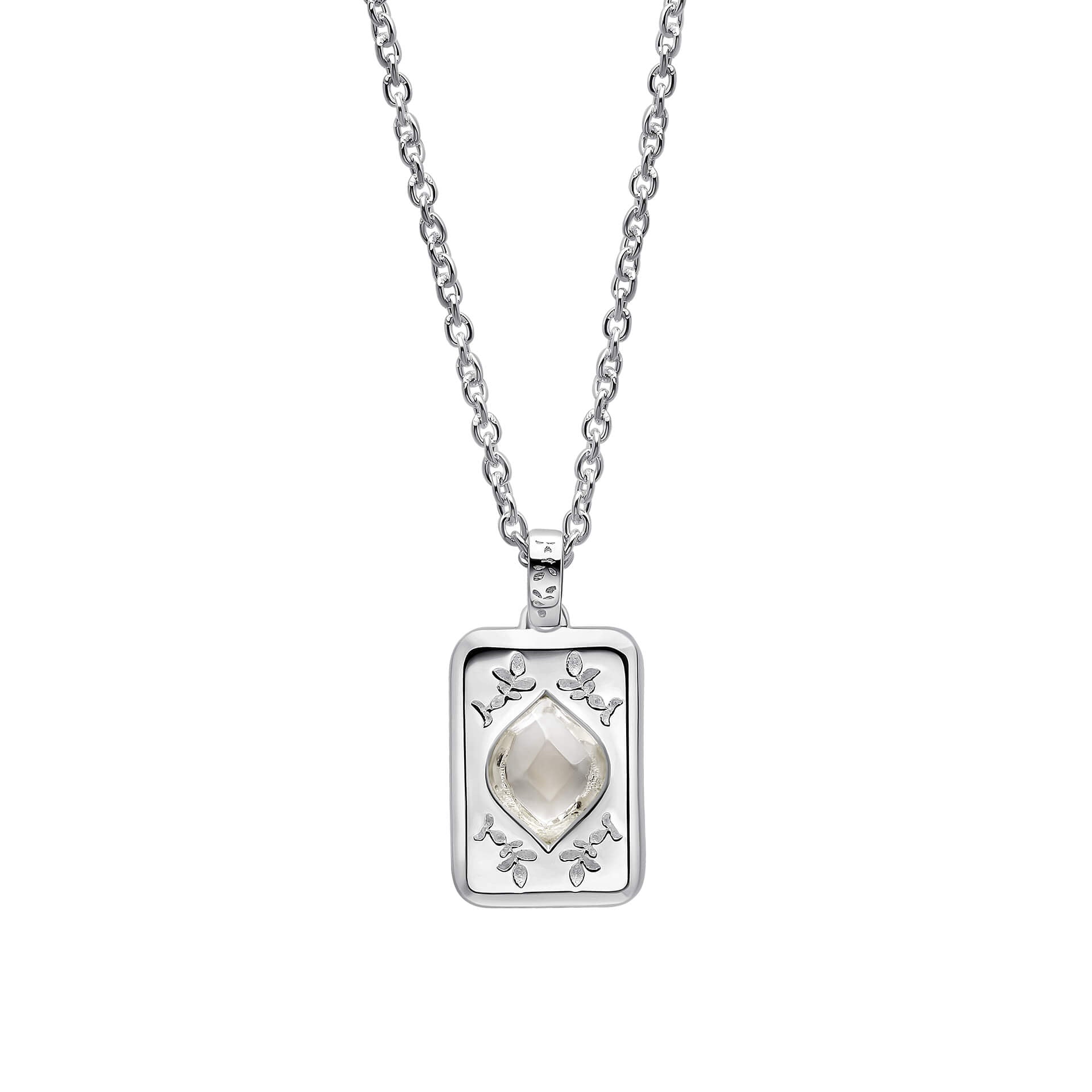 Foscot Damask White Topaz Necklace