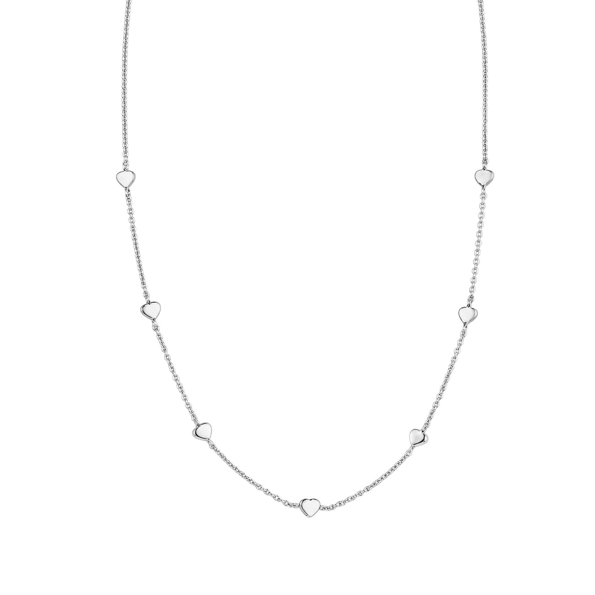 Small Heart Station Necklace