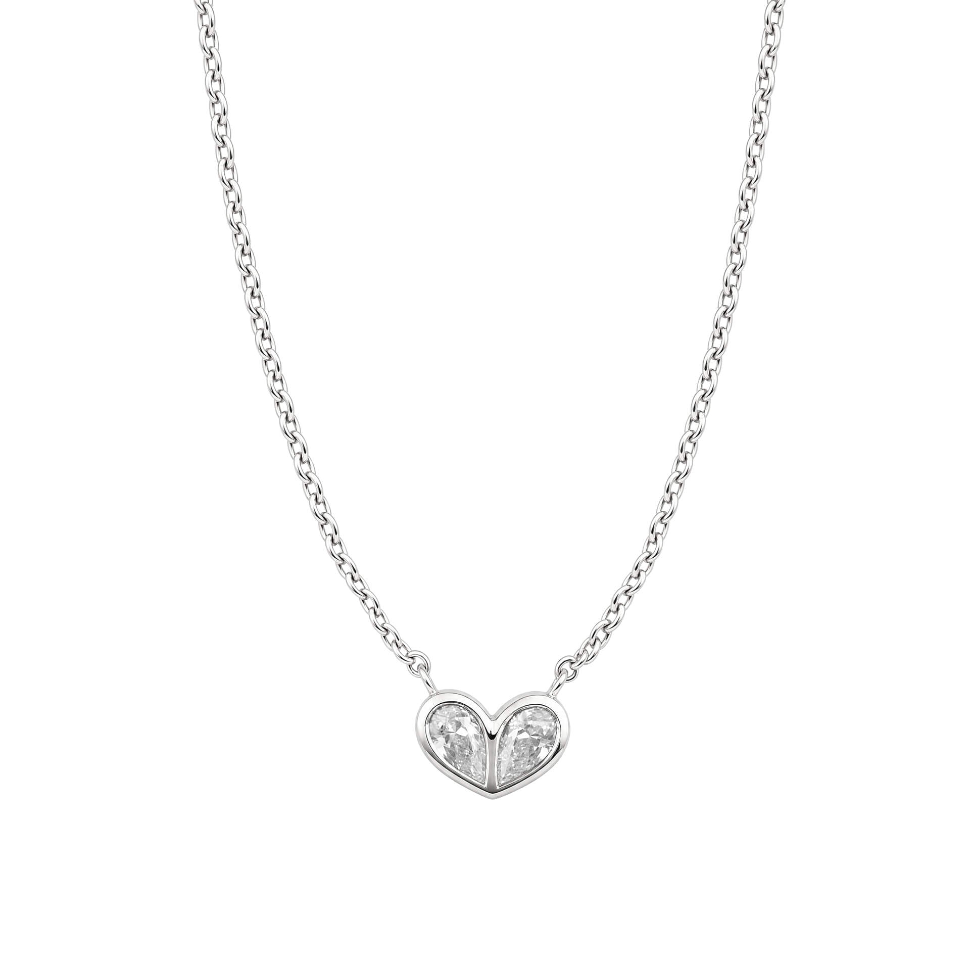 Cubic Zirconia Heart Necklace