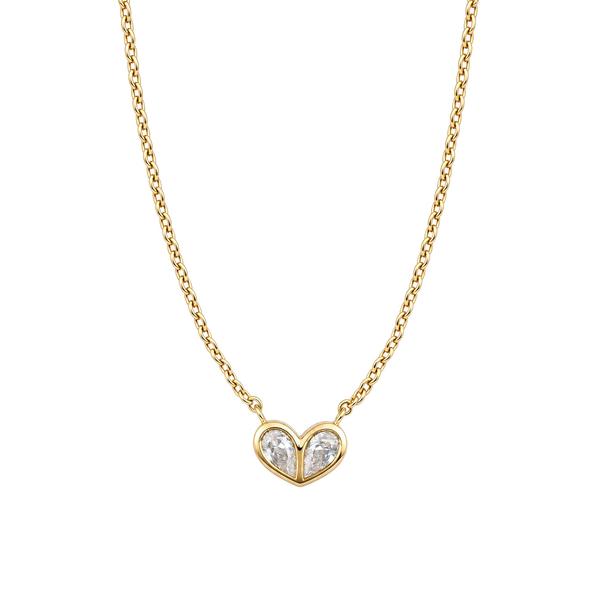 Cubic Zirconia Heart Necklace