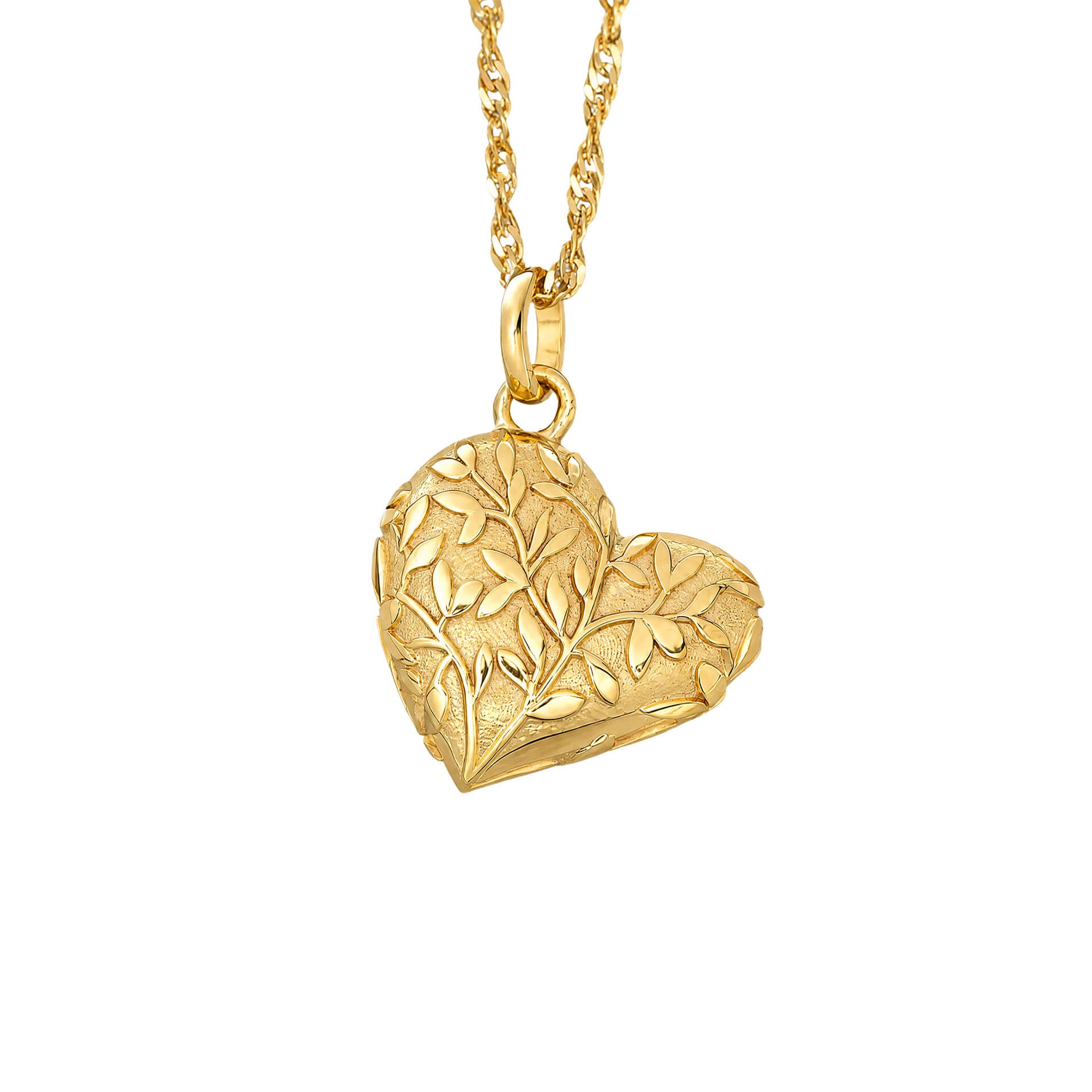 Darowen Puffy Floral Heart Necklace
