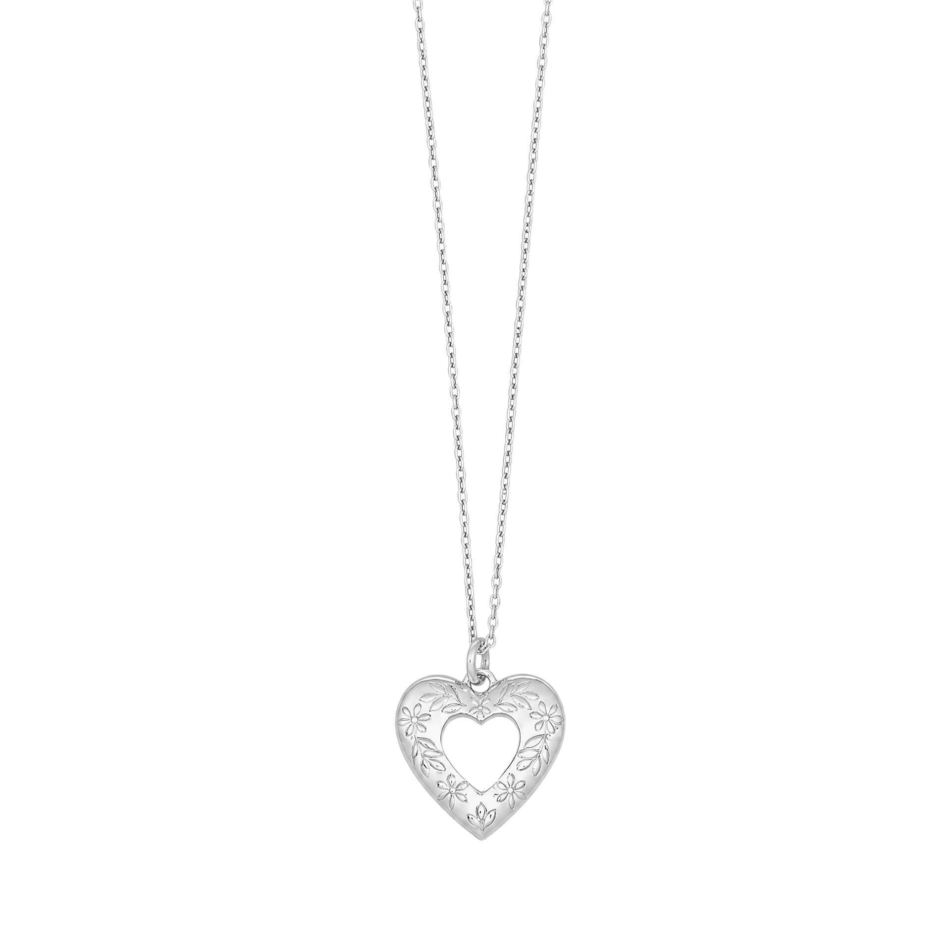 Nordic Floral Heart Necklace