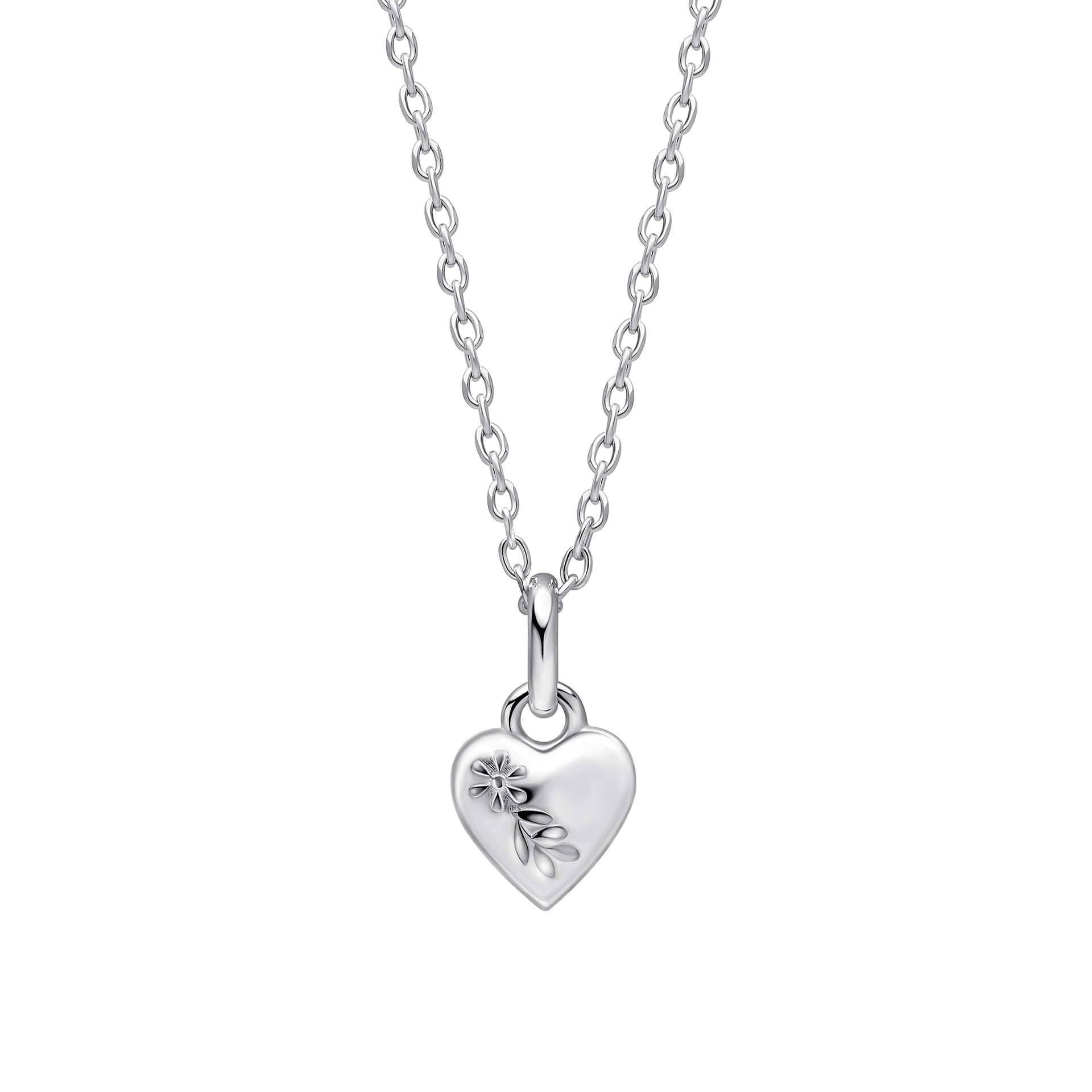 Kids Nordic Floral Heart Mini Necklace