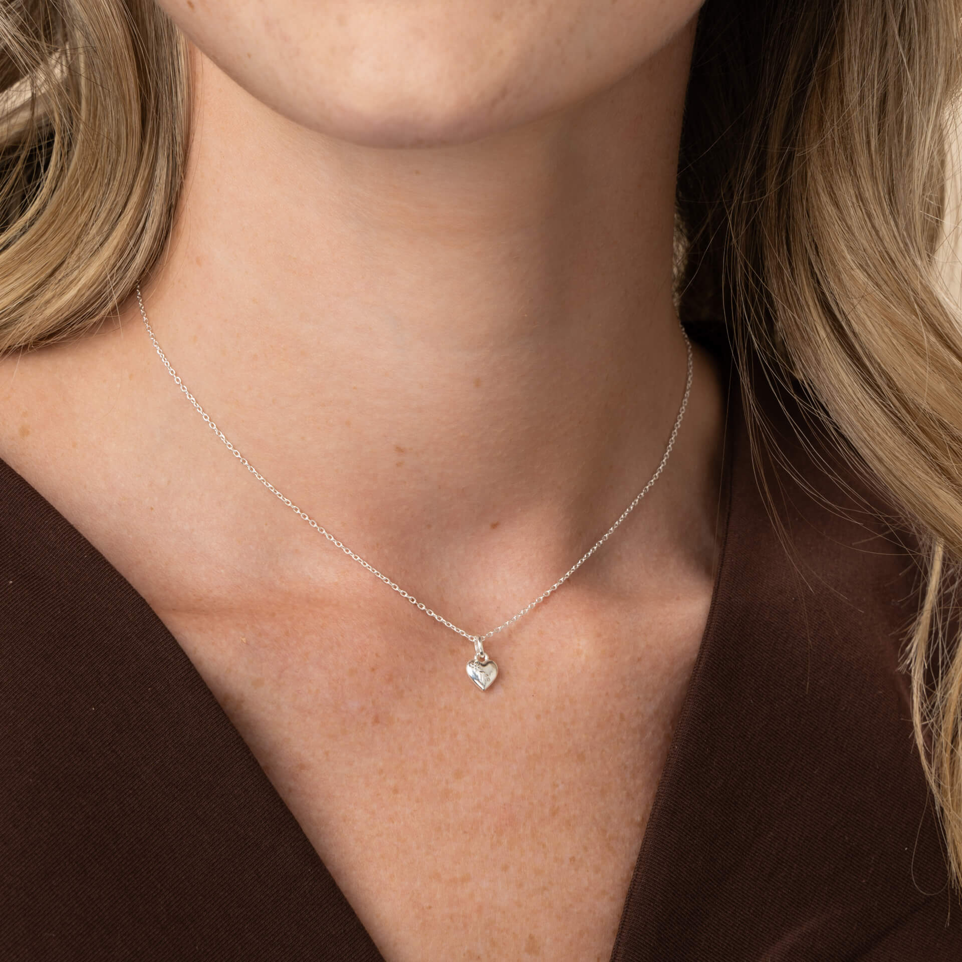 Kids Nordic Floral Heart Mini Necklace