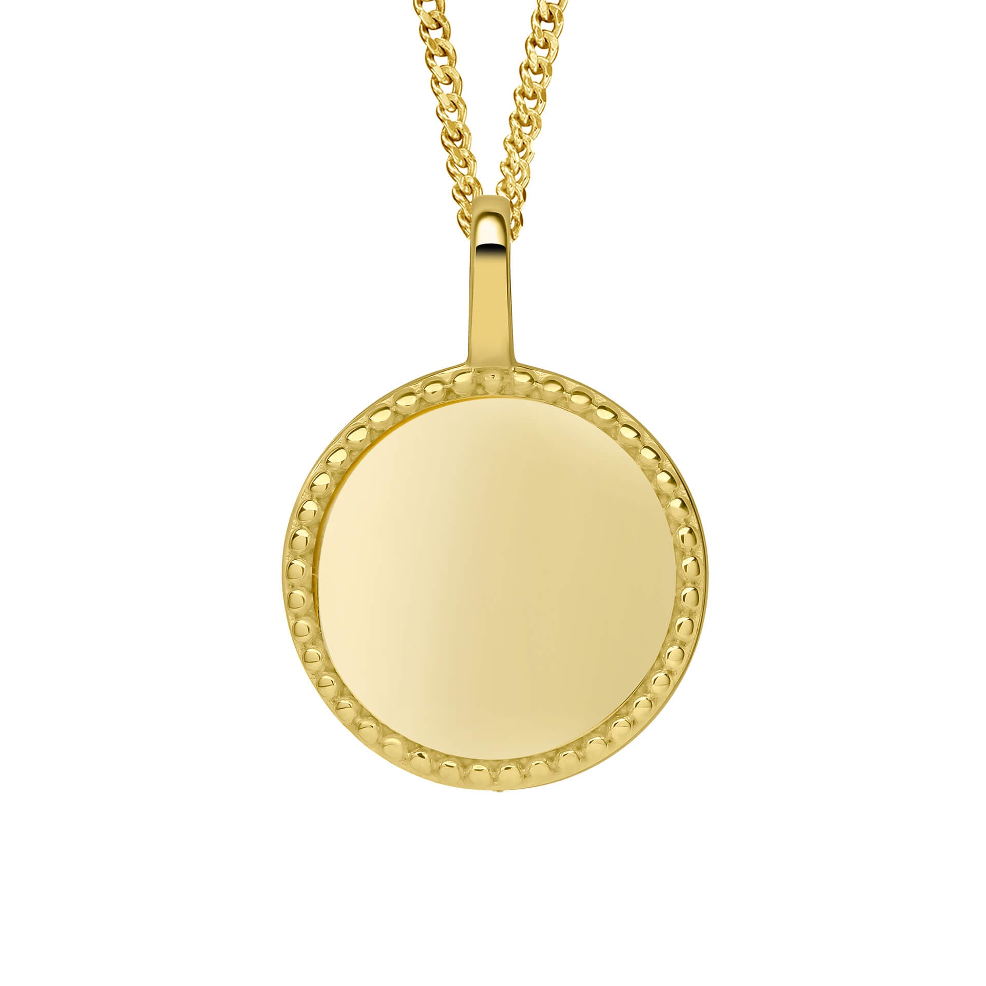 Milgrain Edge Disc Pendant