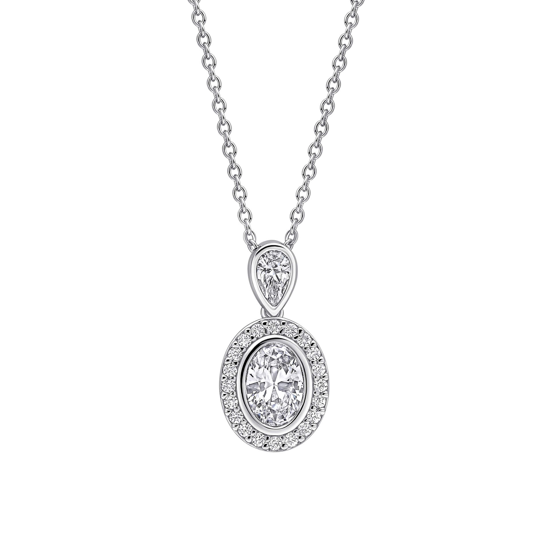 Halo Double Drop Pendant