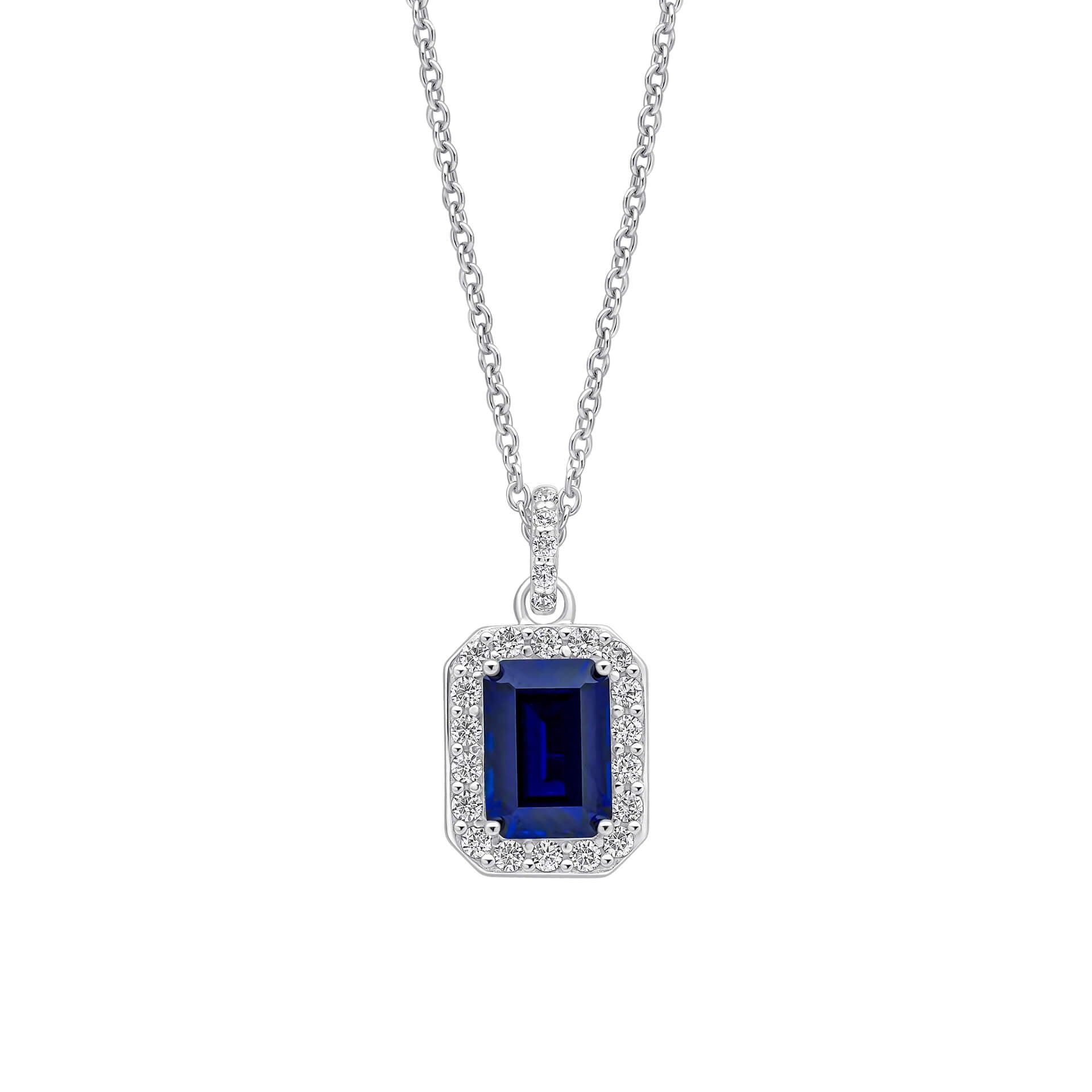 Geometric Halo Drop Pendant