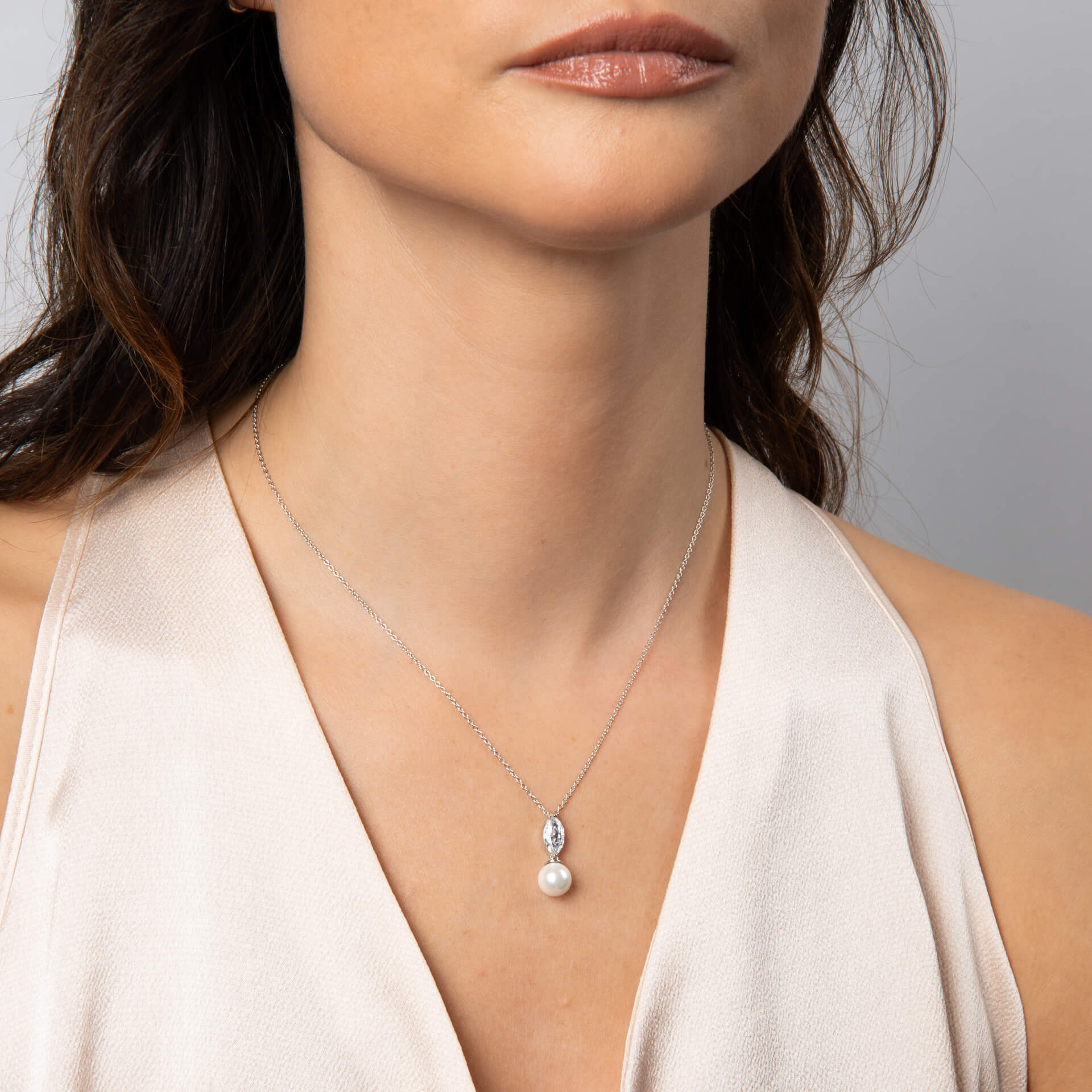 Marquise Pearl Drop Pendant