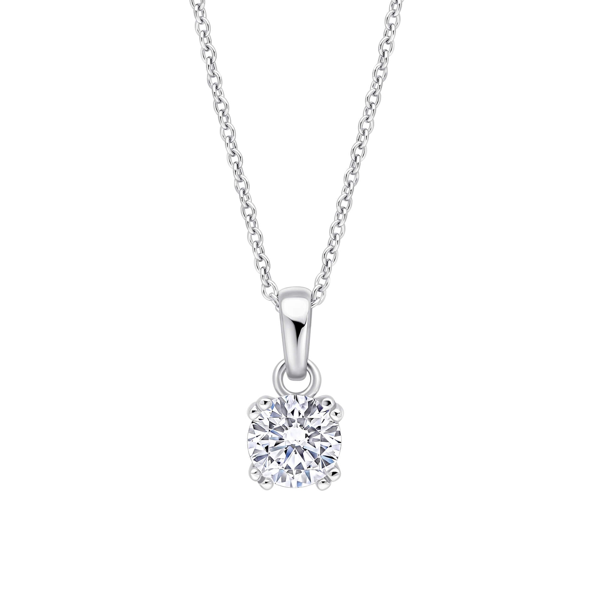 Double Claw Solitaire Pendant
