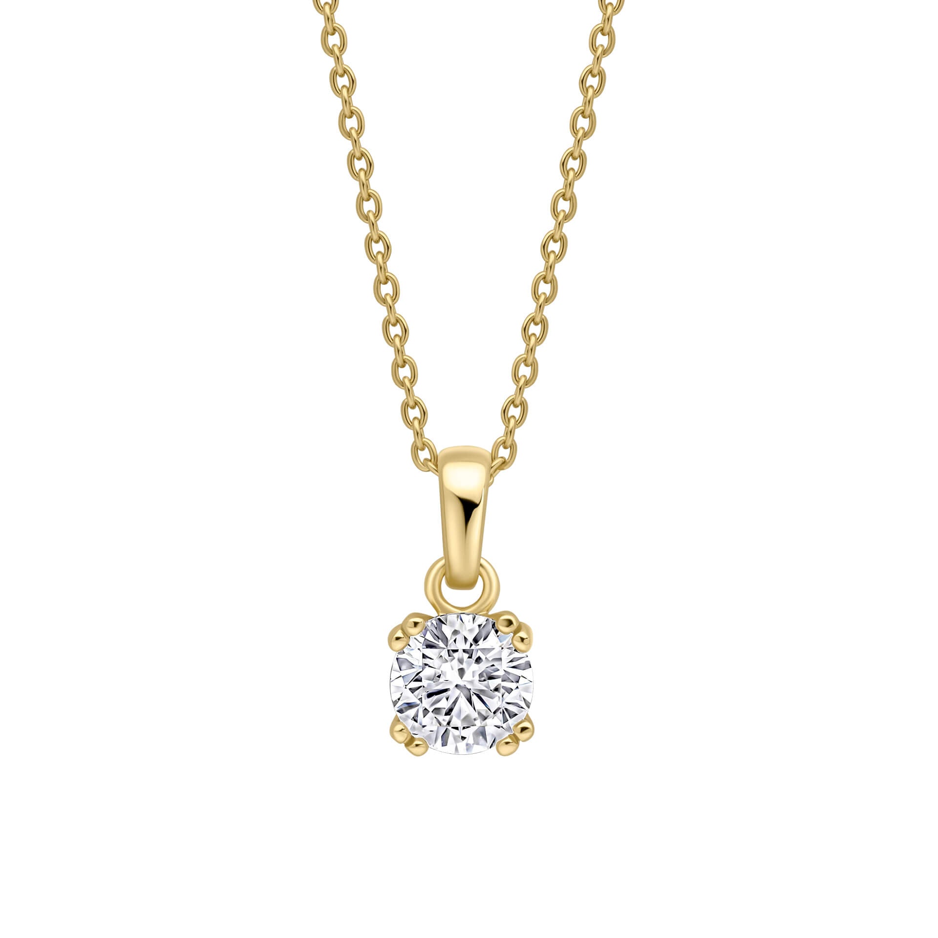 Double Claw Solitaire Pendant