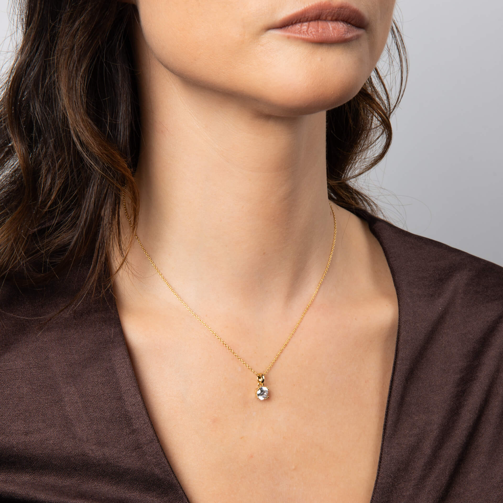 Double Claw Solitaire Pendant