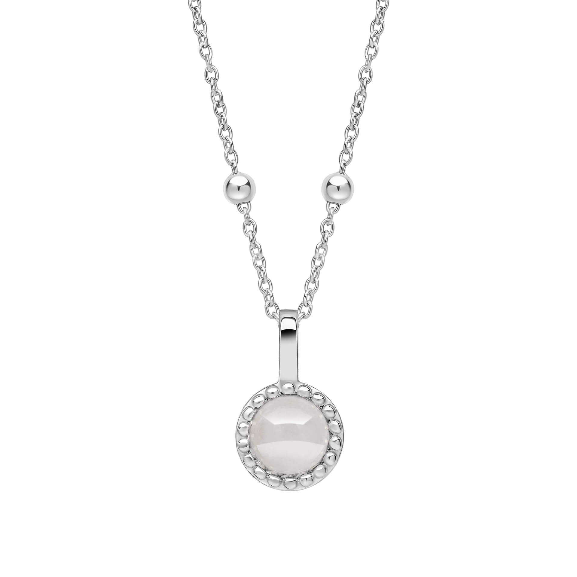 Milgrain Semi-Precious Cabochon Birthstone Pendant