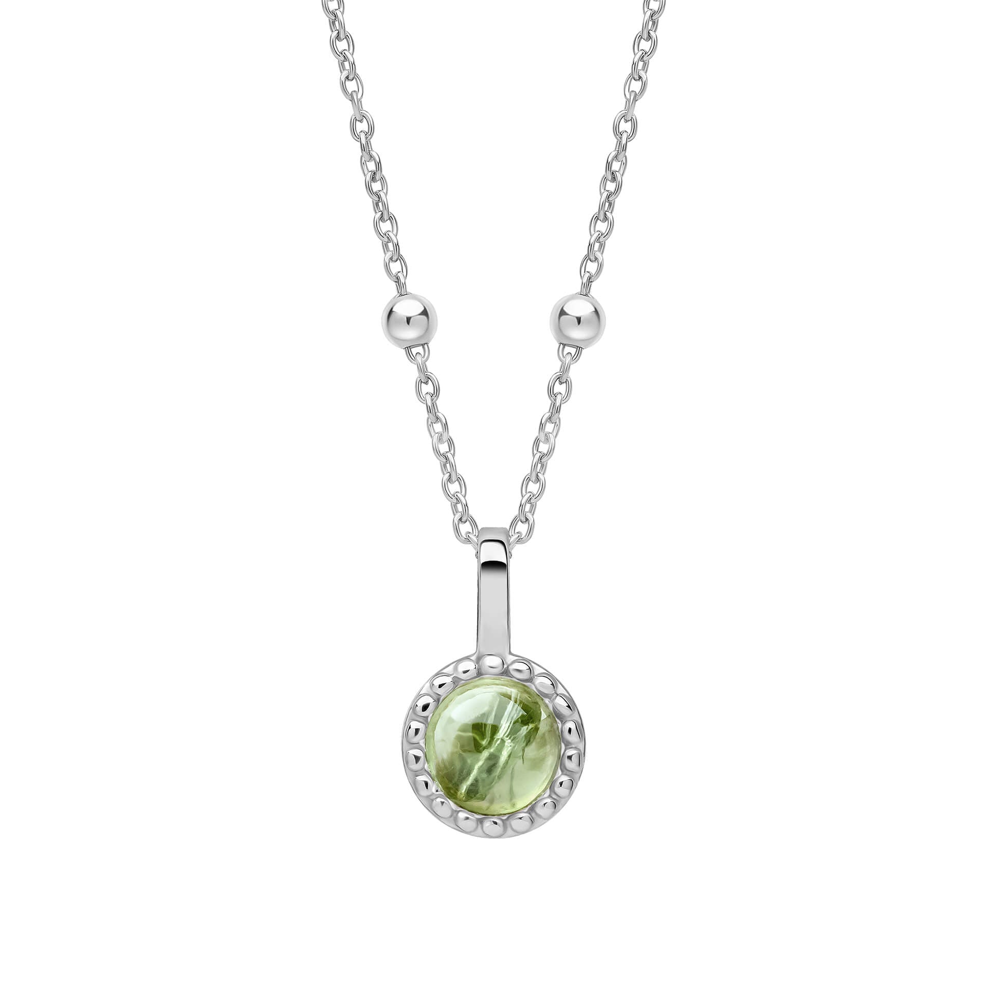 Milgrain Semi-Precious Cabochon Birthstone Pendant