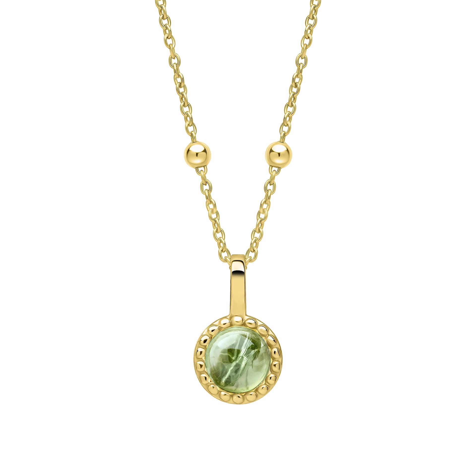 Milgrain Semi-Precious Cabochon Birthstone Pendant