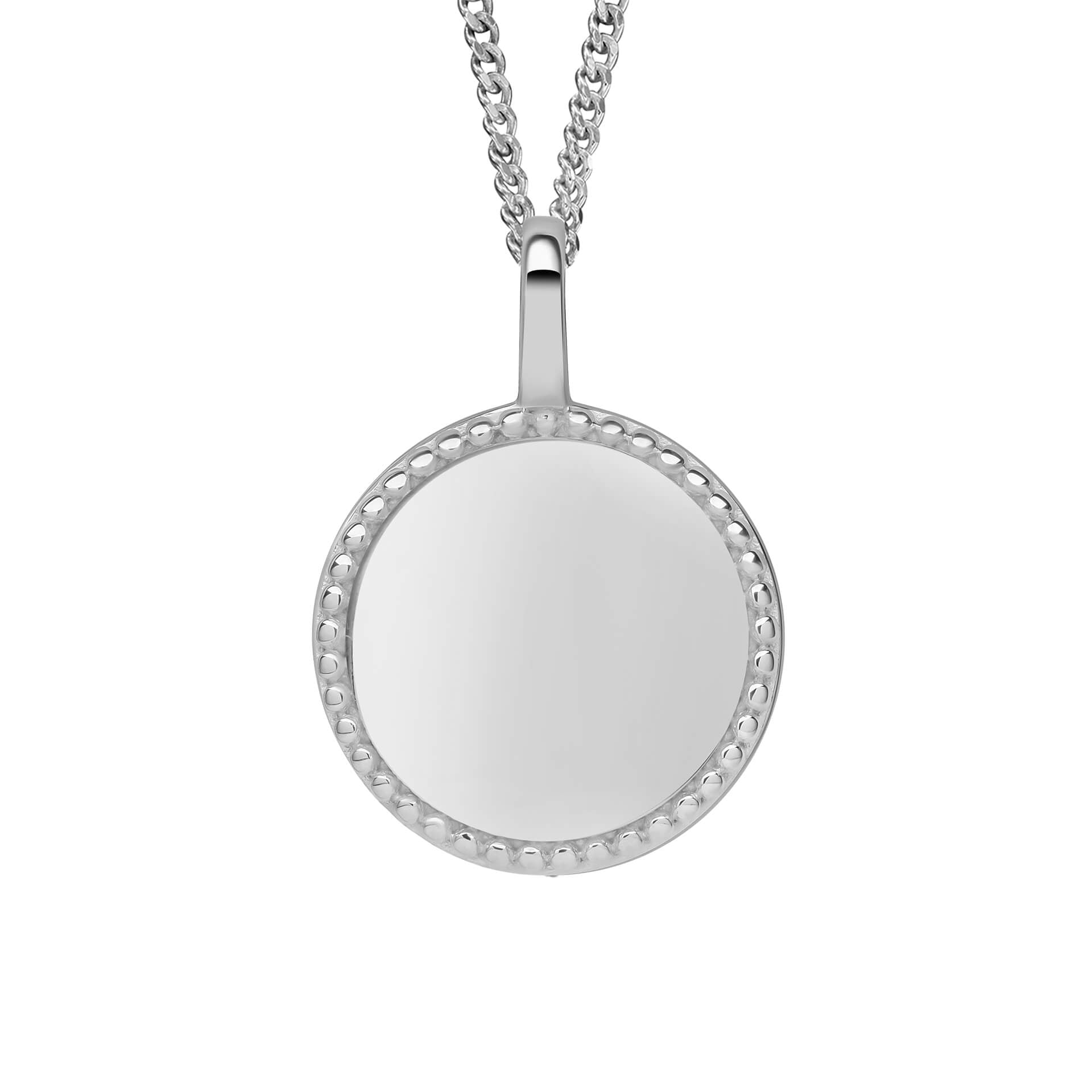 Milgrain Edge Disc Pendant