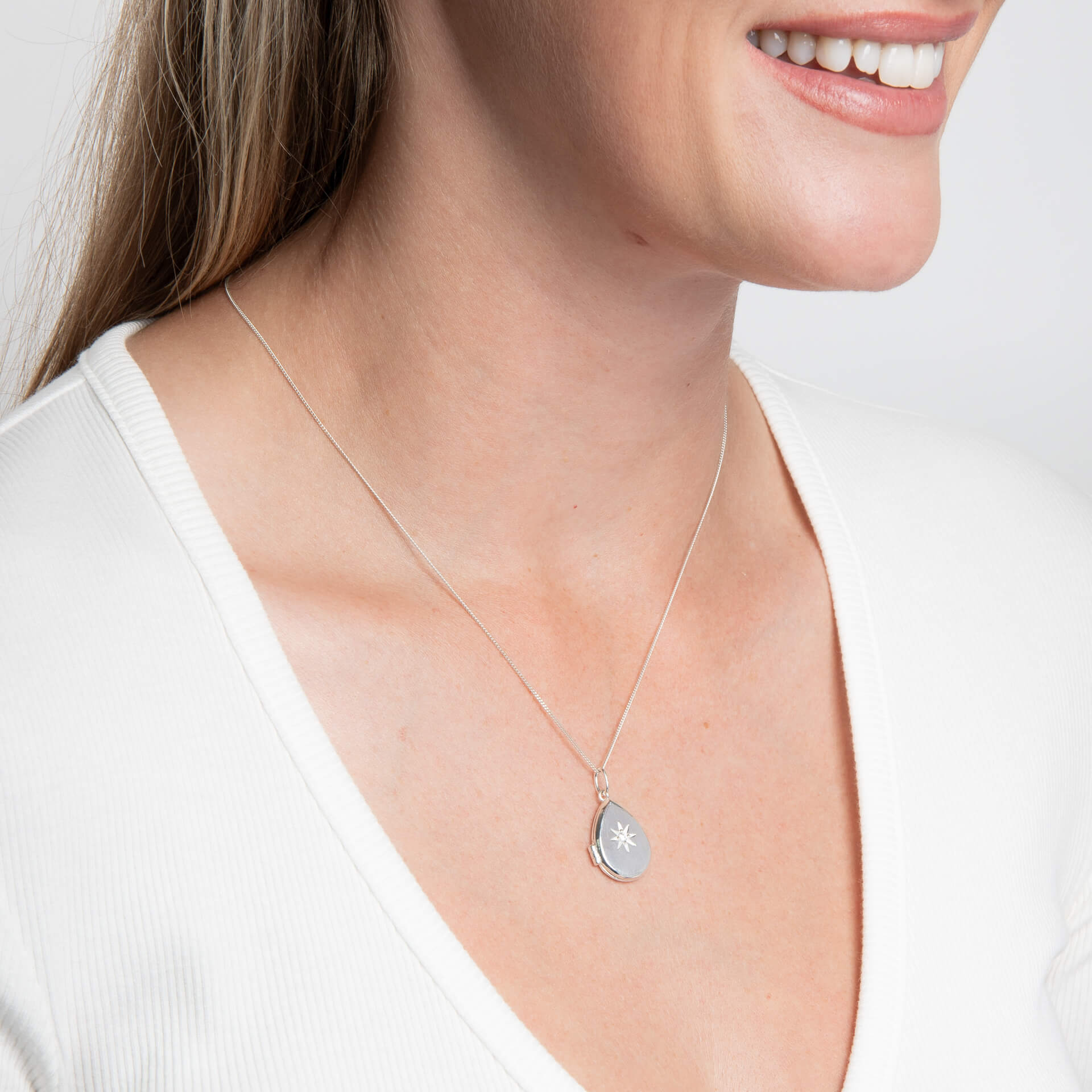Starburst Teardrop Locket