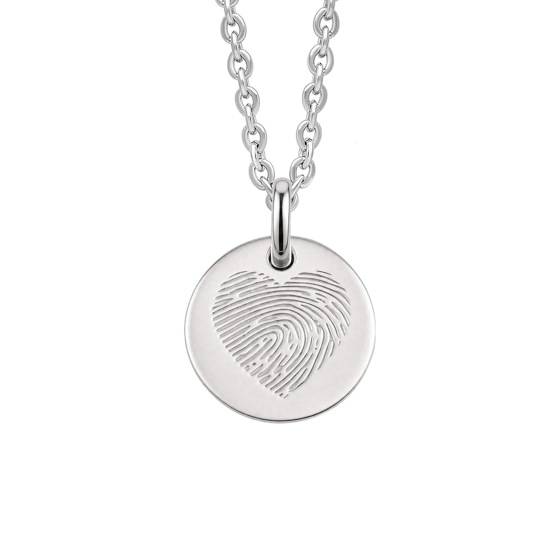 Fingerprint Heart Pendant