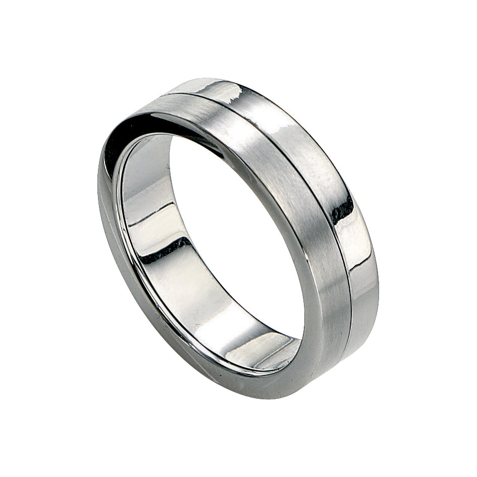Two Tone Spinning Band Ring
