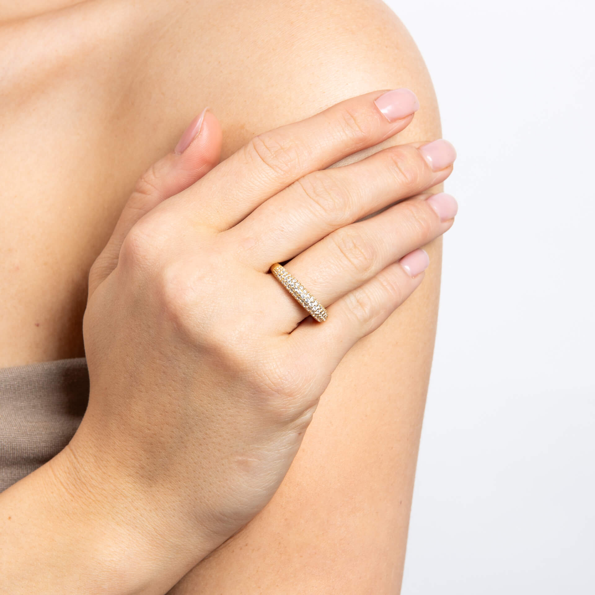 Pave Set Dome Ring