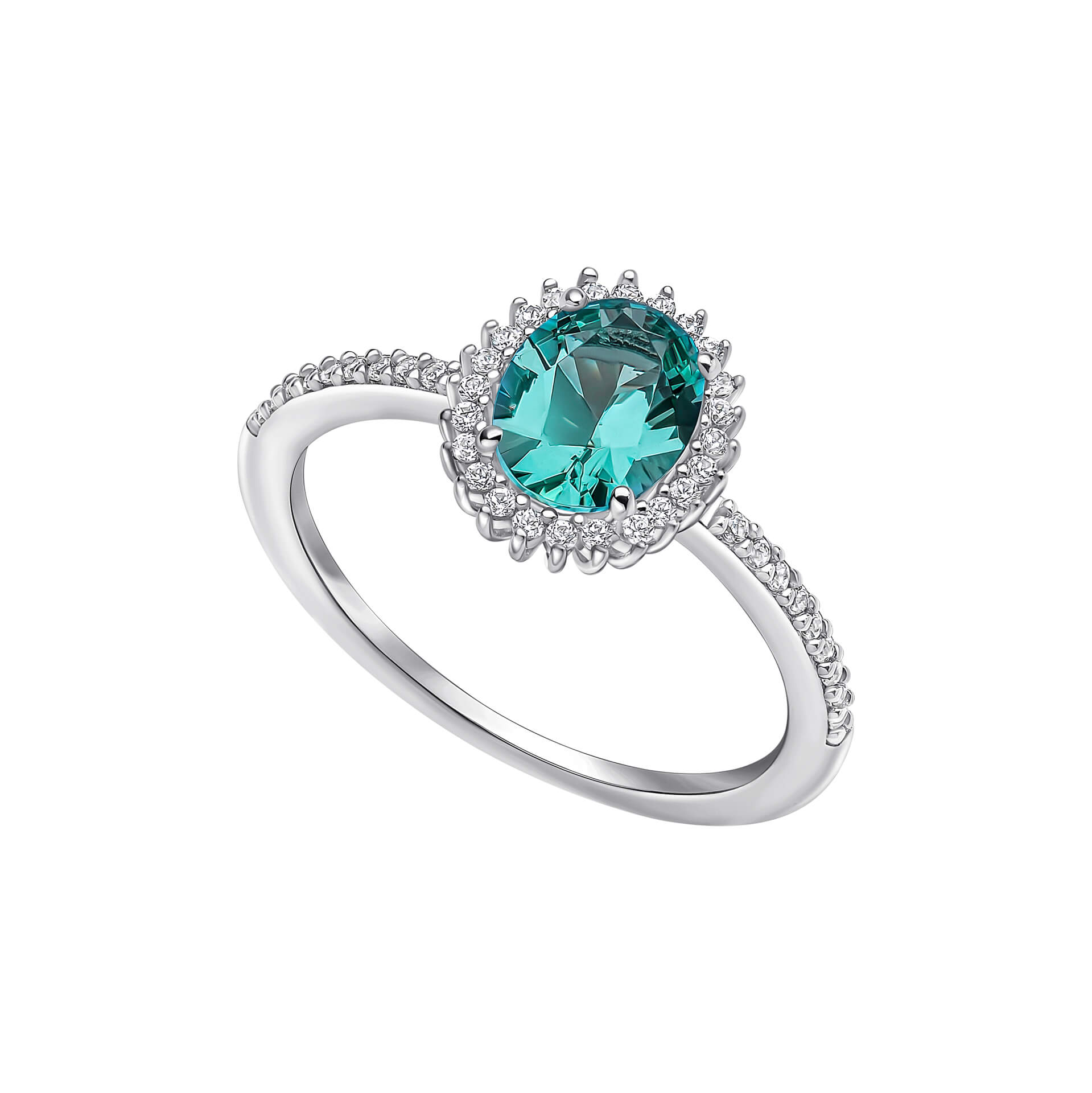 Oval Zirconia Pave Ring