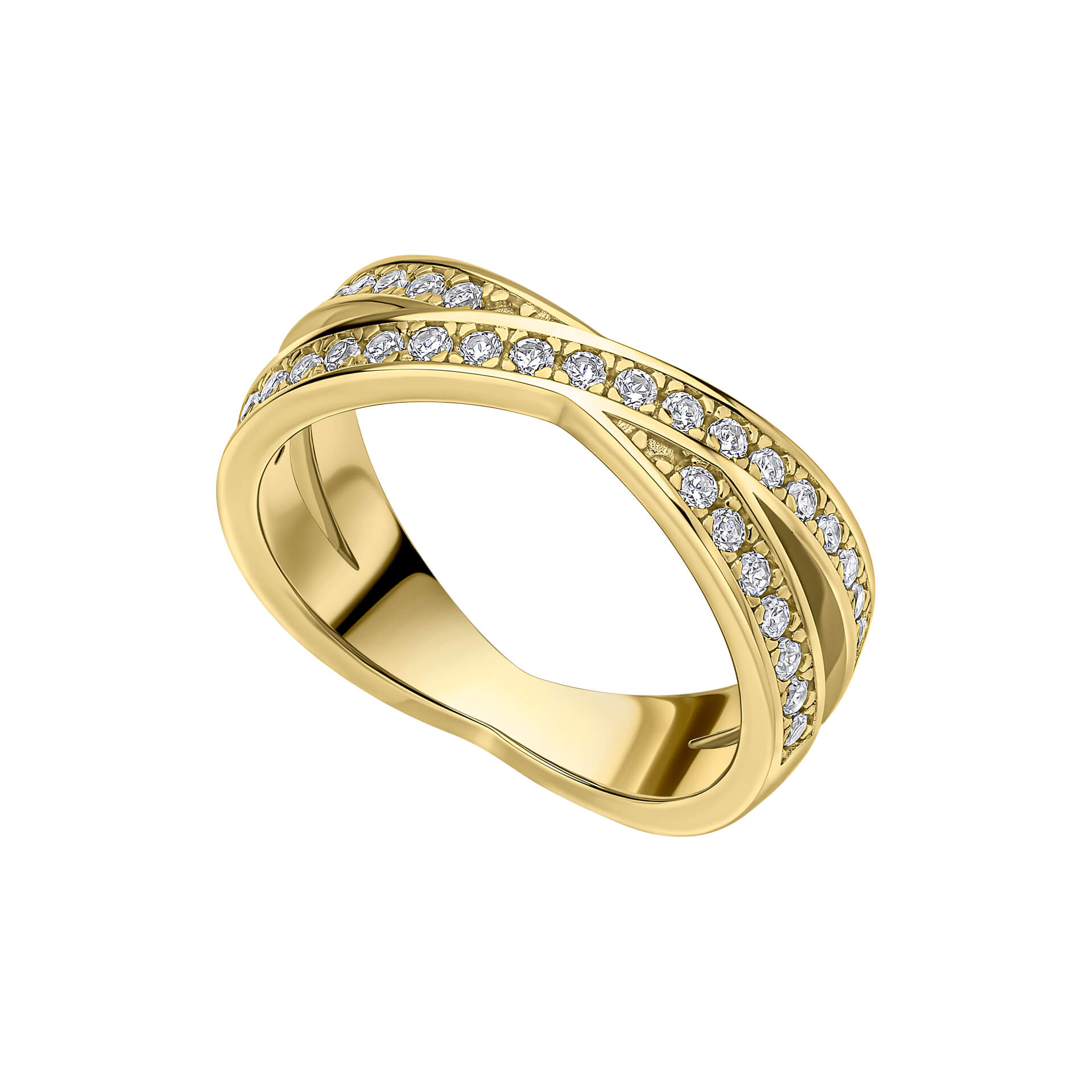 Zirconia Criss Cross Ring