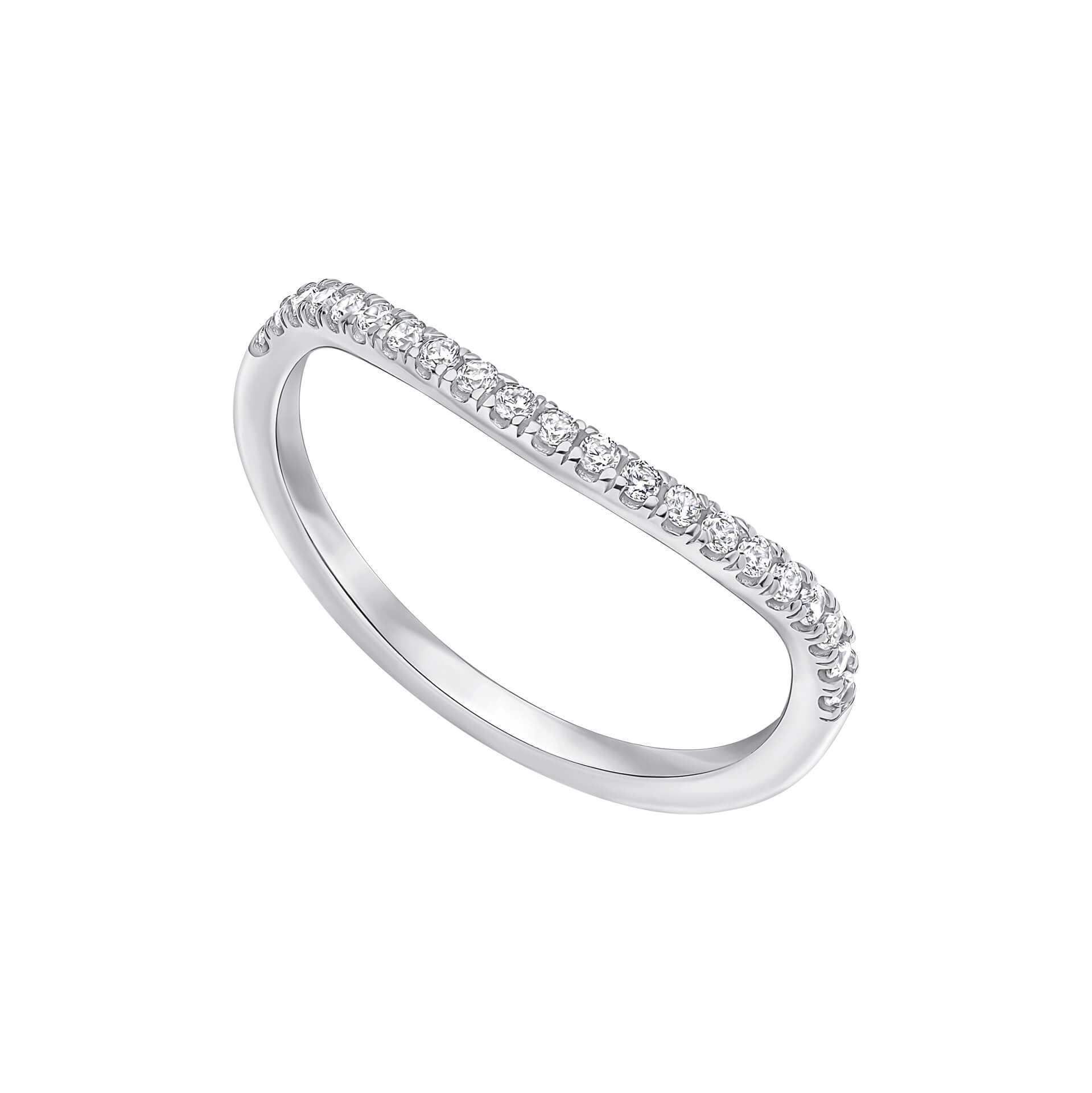 Zirconia Wave Cluster Ring
