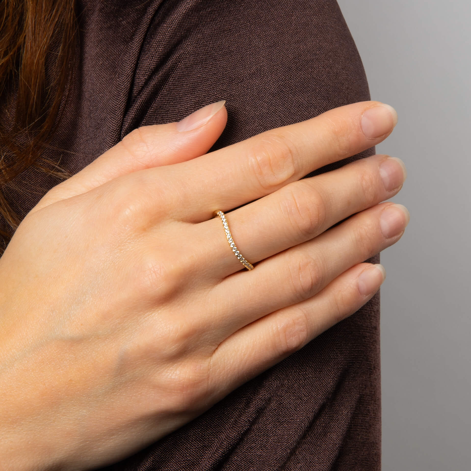 Zirconia Wave Cluster Ring