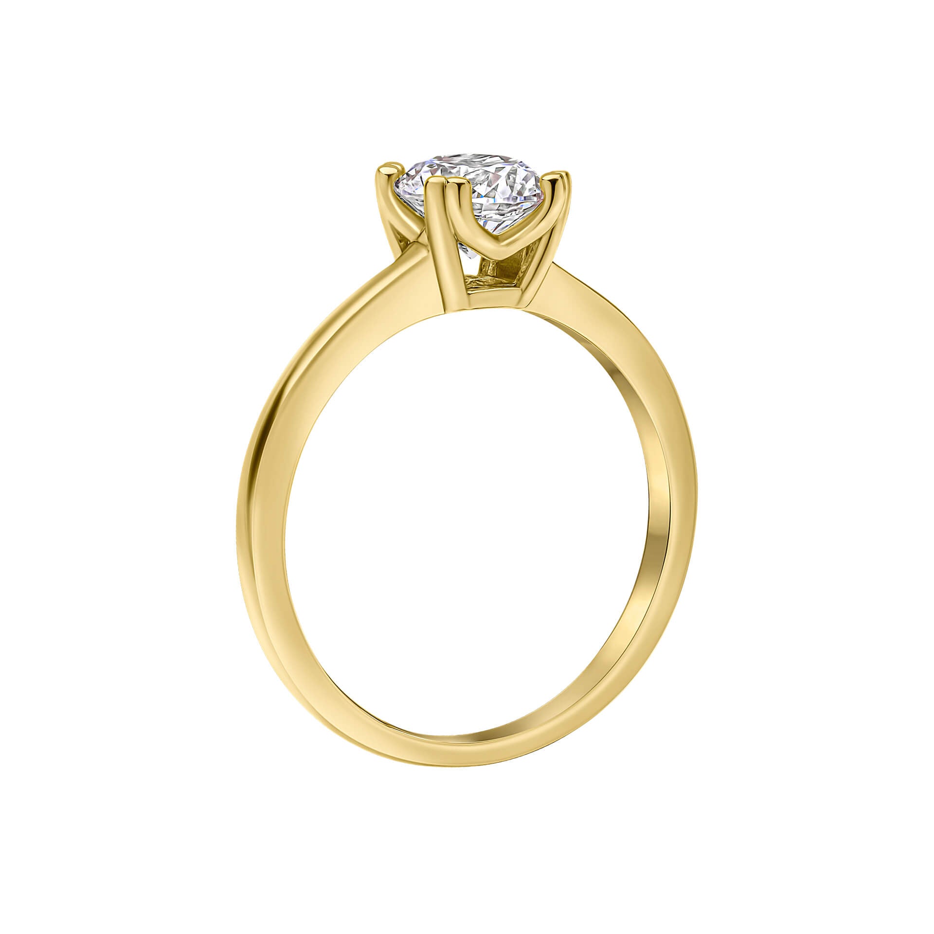 Double Claw Solitaire Ring