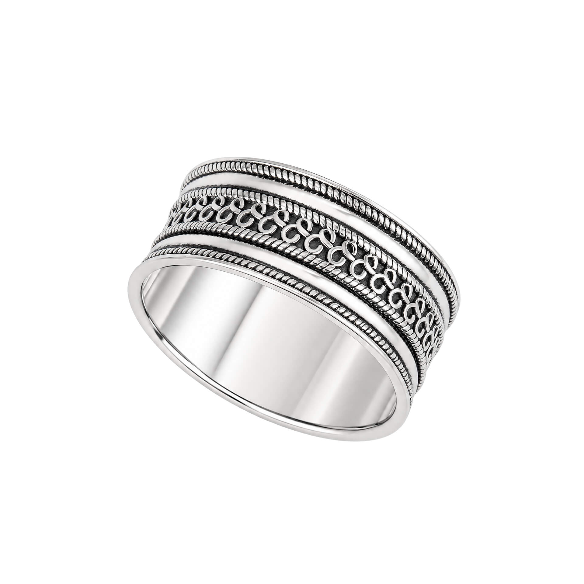 Textured Wide Band Ring