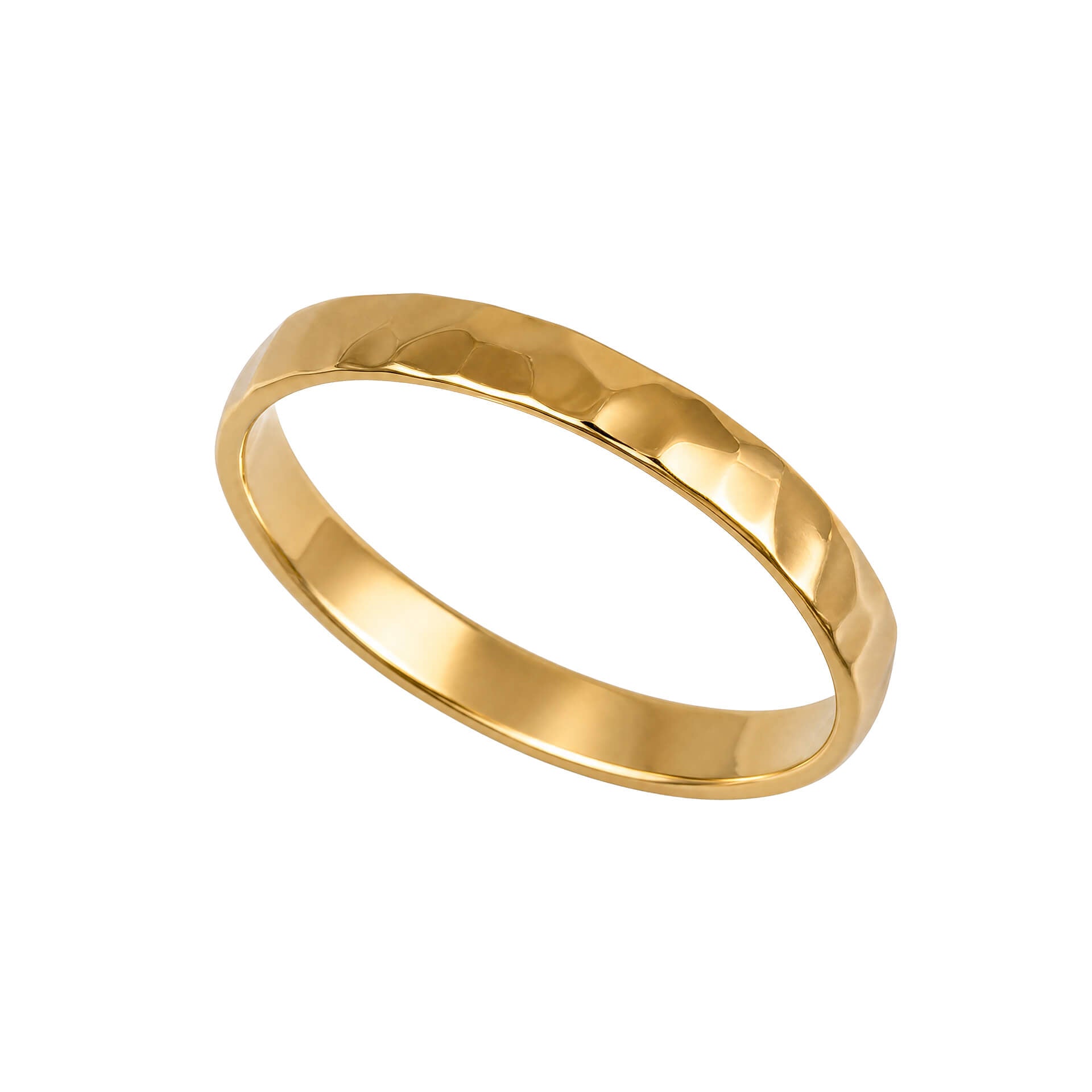 Thin Hammered Band Ring