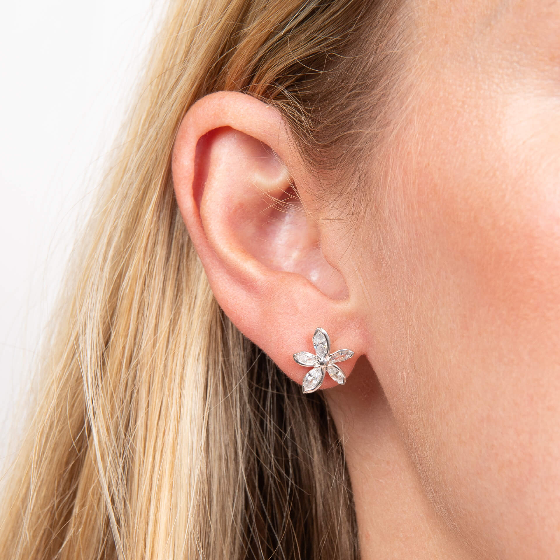 Tumbling Floral Stud Earrings