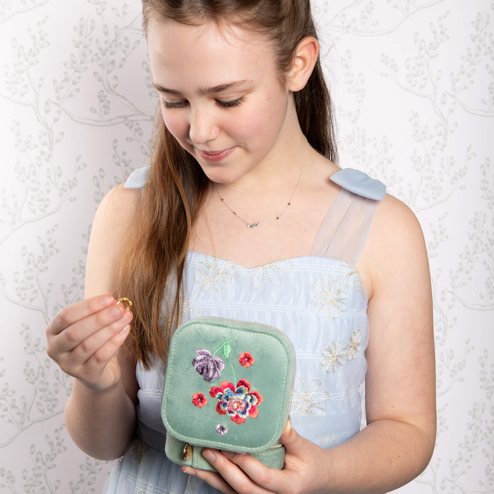 Elveden Embroidered Jewellery Box