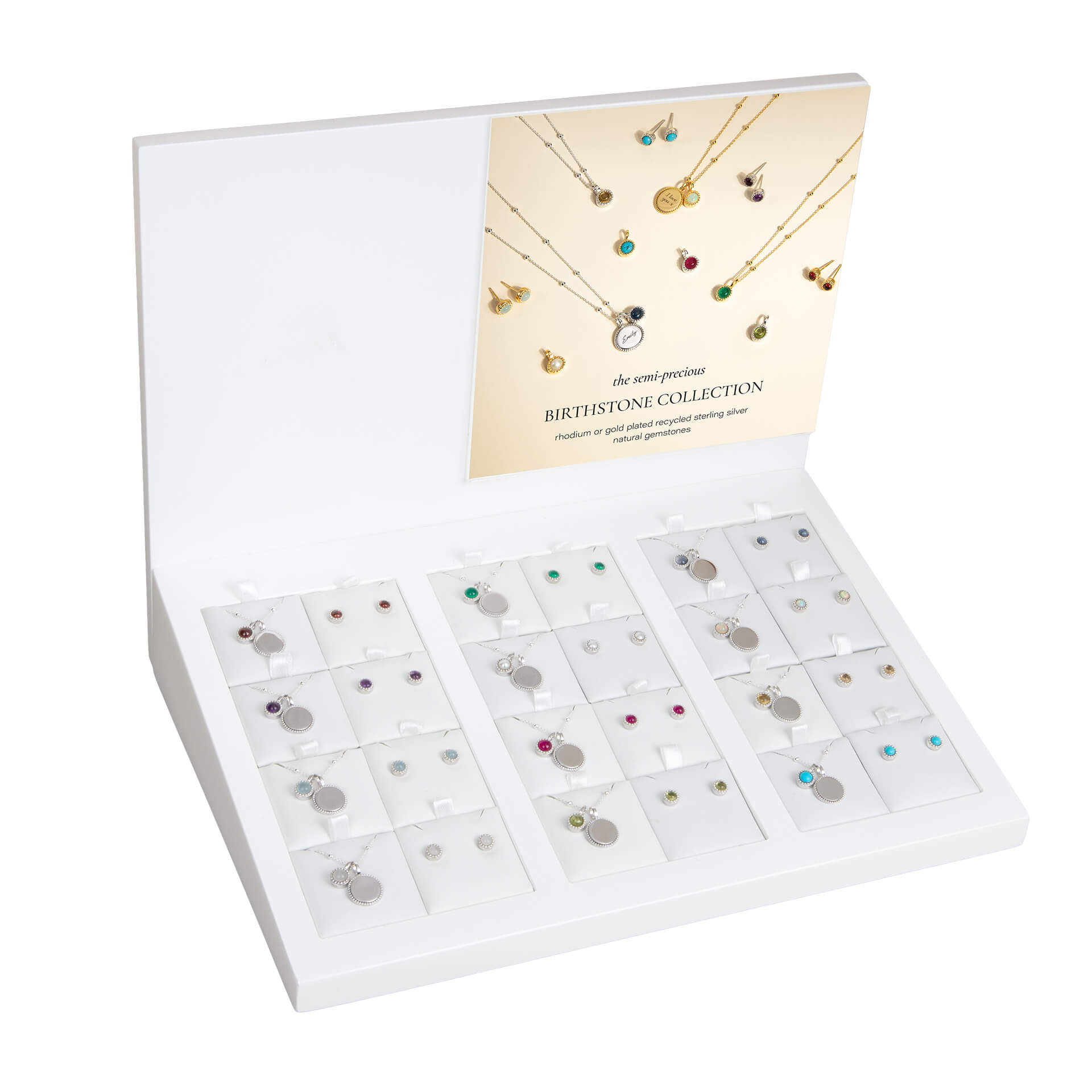 Milgrain Semi-Precious Cabochon Birthstone Pendant Baseboard Kit