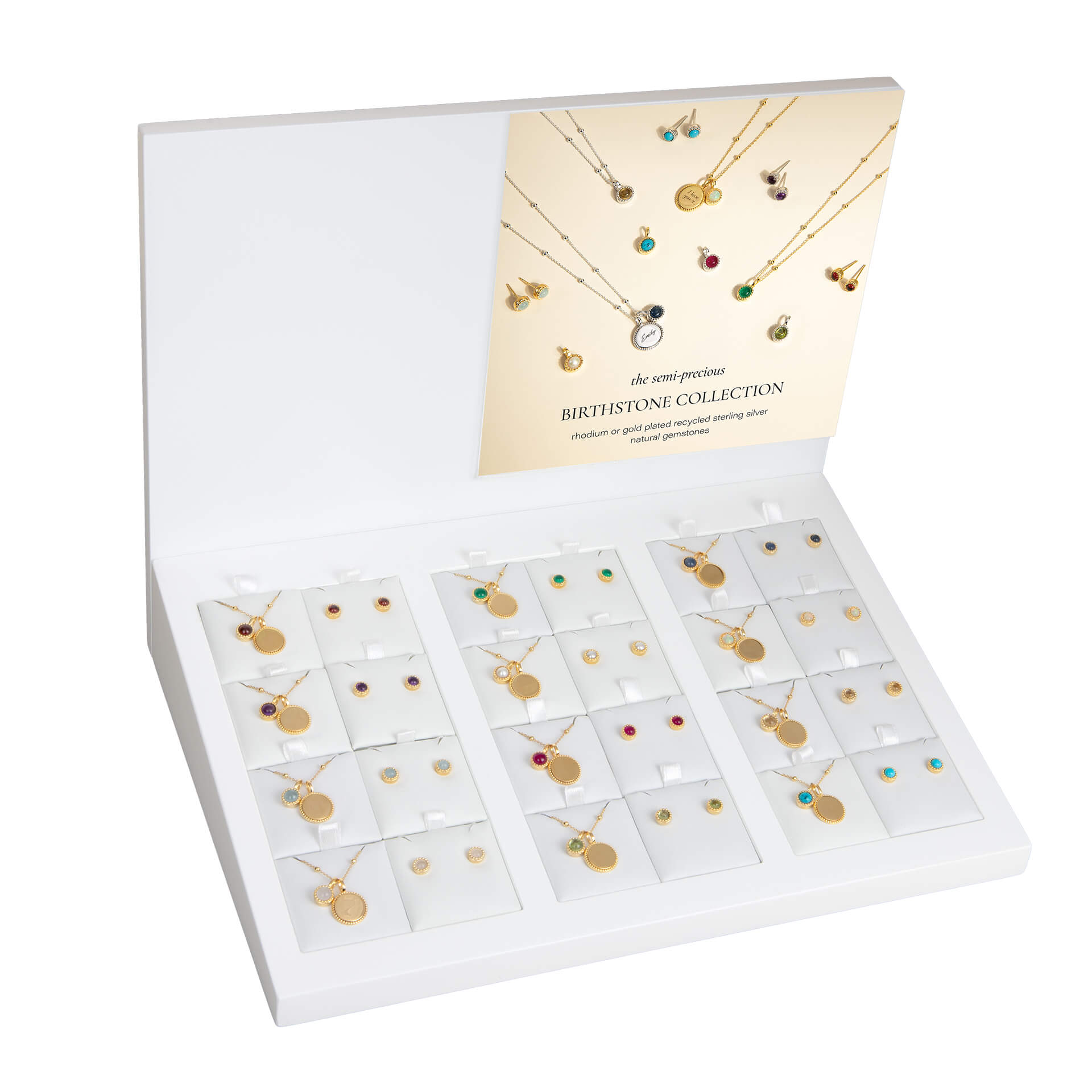 Milgrain Semi-Precious Cabochon Birthstone Pendant Baseboard Kit