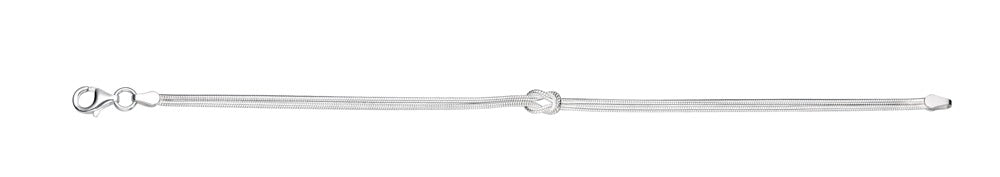 Love Knot Snake Chain Bracelet