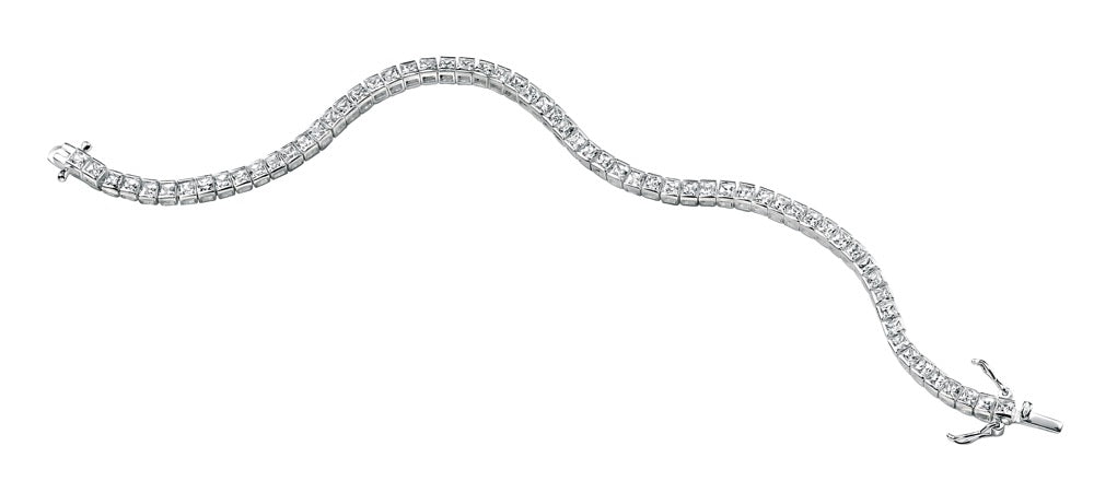 Square Tennis Bracelet with Cubic Zirconia