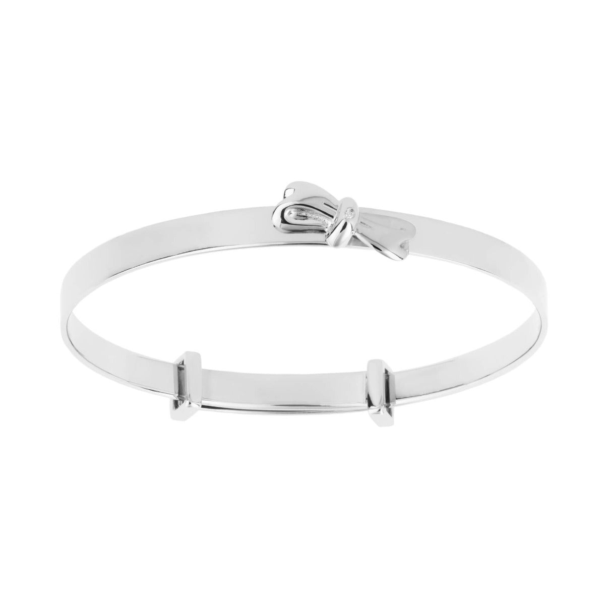 Bow Expanding Bangle with Diamond