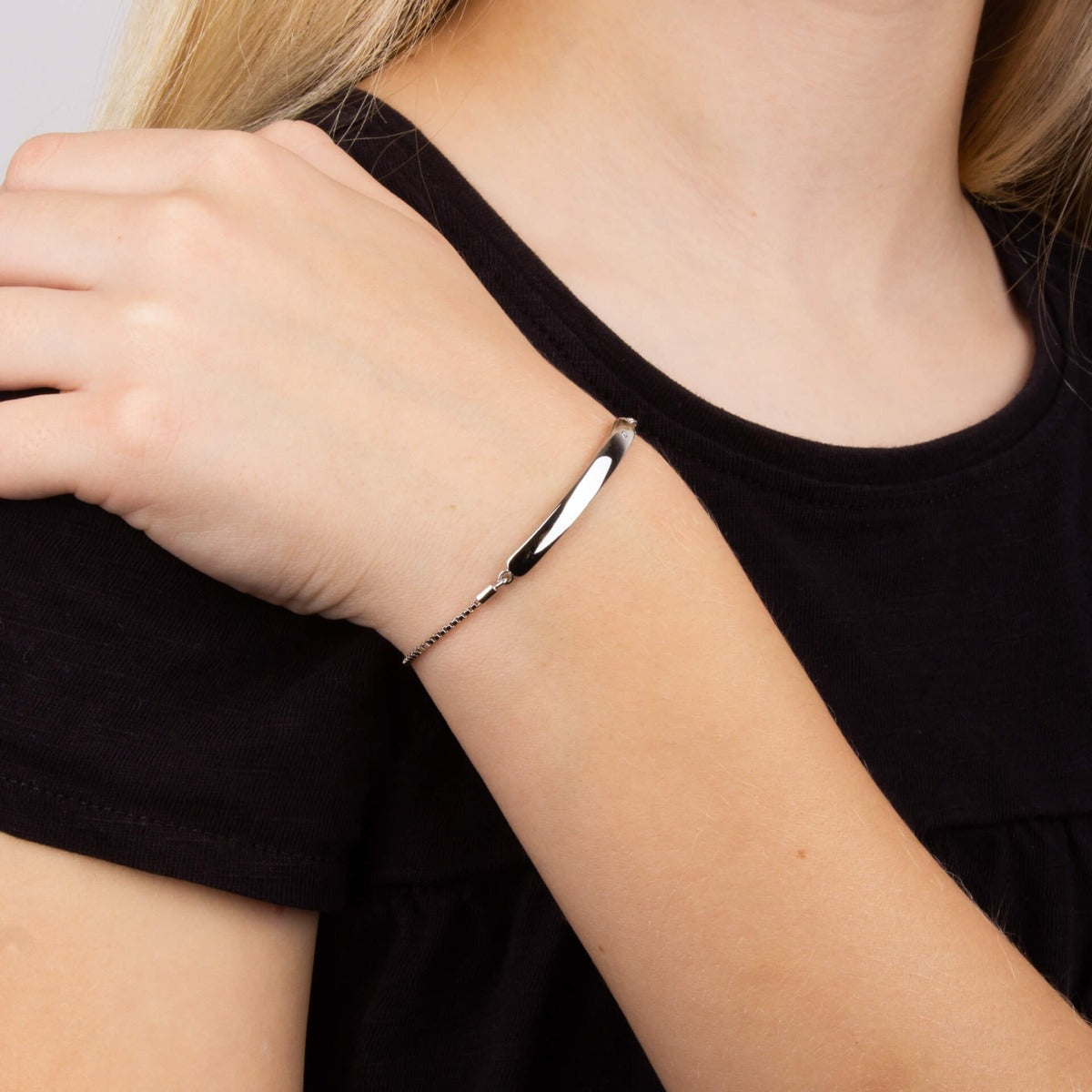ID Toggle Bracelet with Diamond