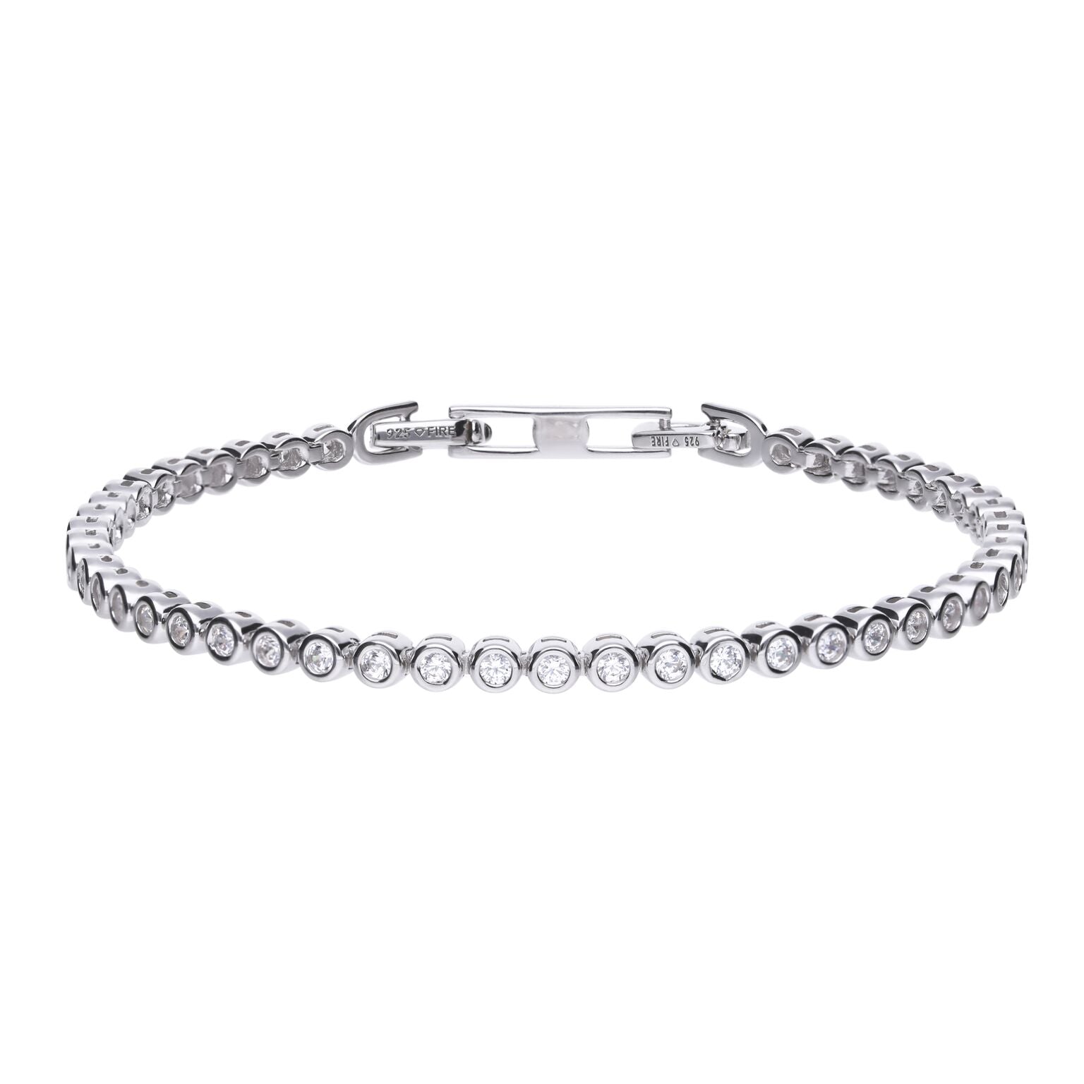 Fine Bezel Set Zirconia Tennis Bracelet