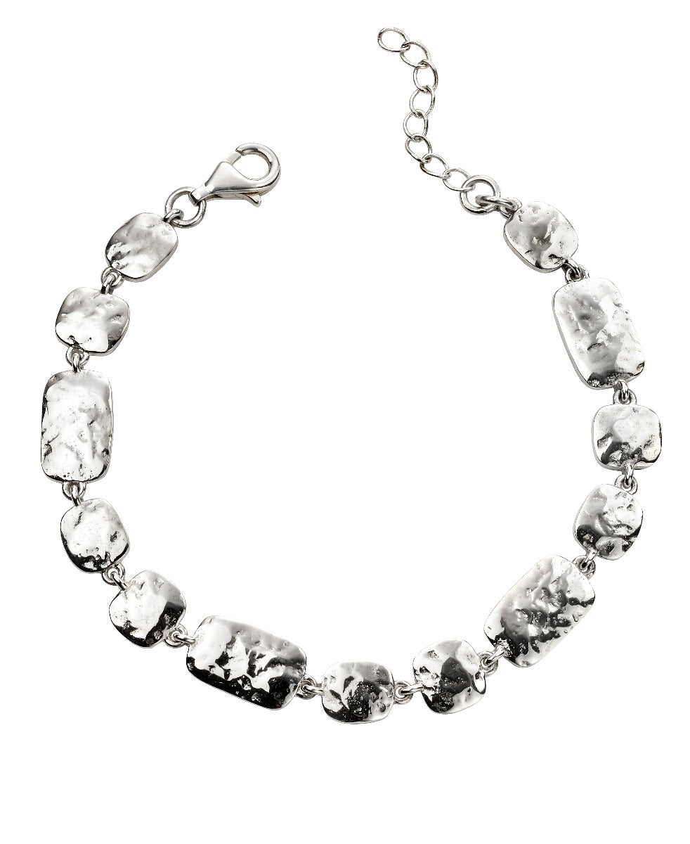 Hammered Multi Link Bracelet