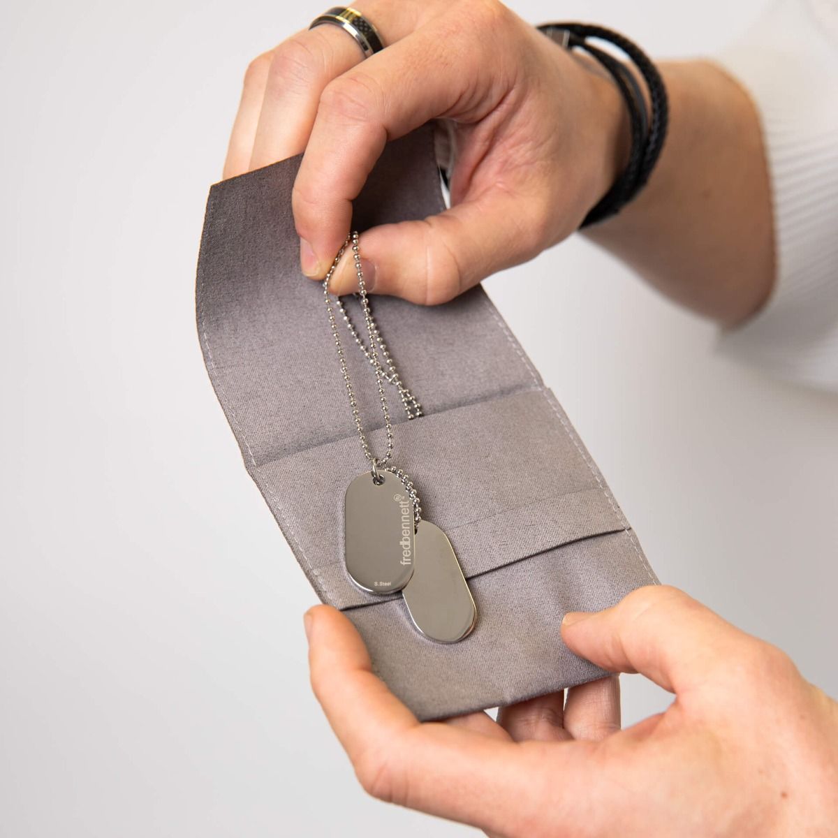 Double Oval Dog Tag Necklace
