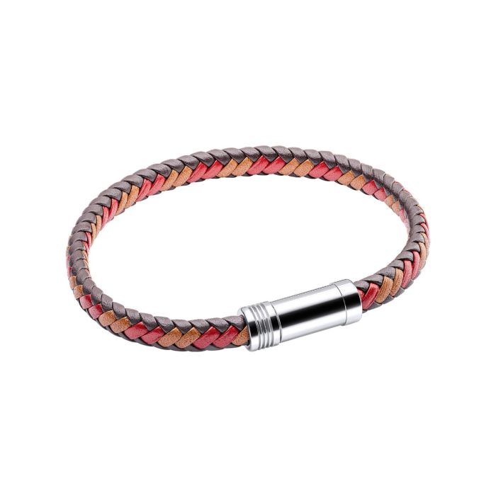 Multi-Tone Woven Leather Bracelet